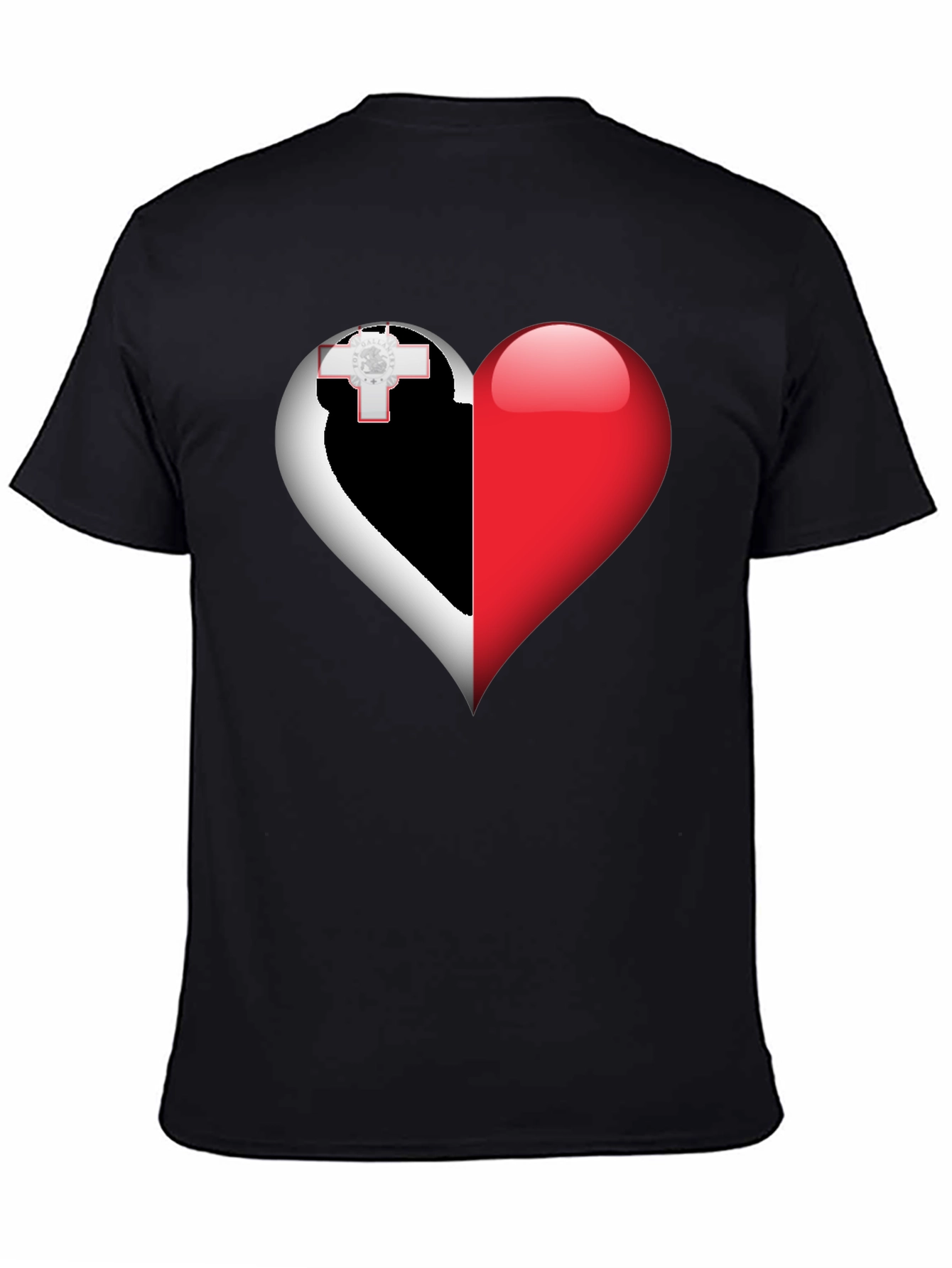 Malta Flag Heart T-Shirt - Show Your Love!