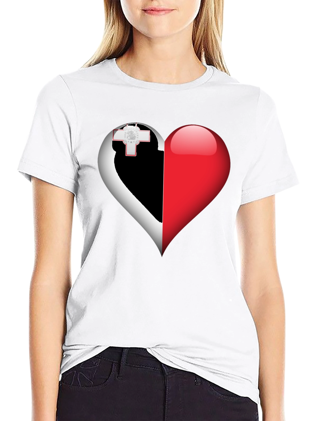 Malta Flag Heart T-Shirt - Show Your Love!
