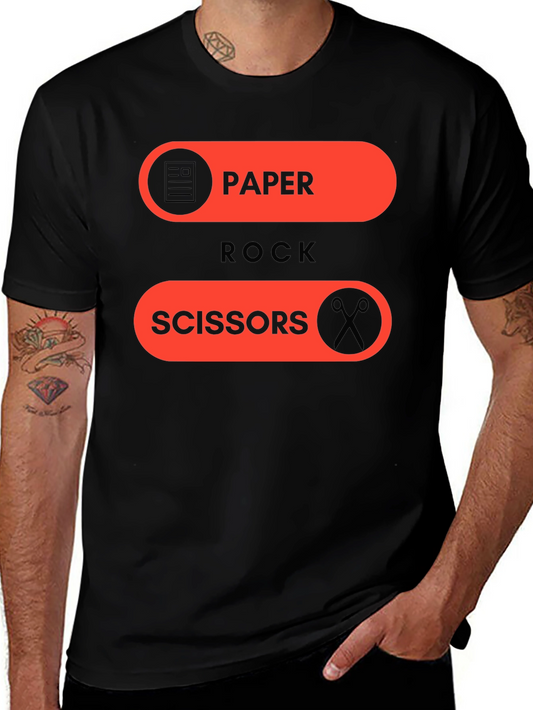 Paper Rock Scissors Graphic Tee - Fun Casual Wear