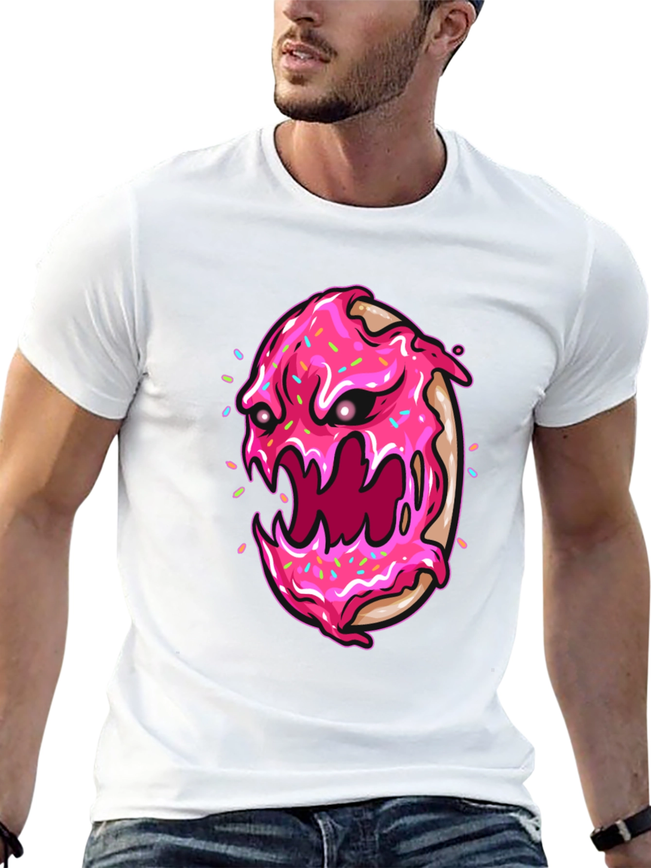 Monster Donut Graphic Tee - Black T-Shirt