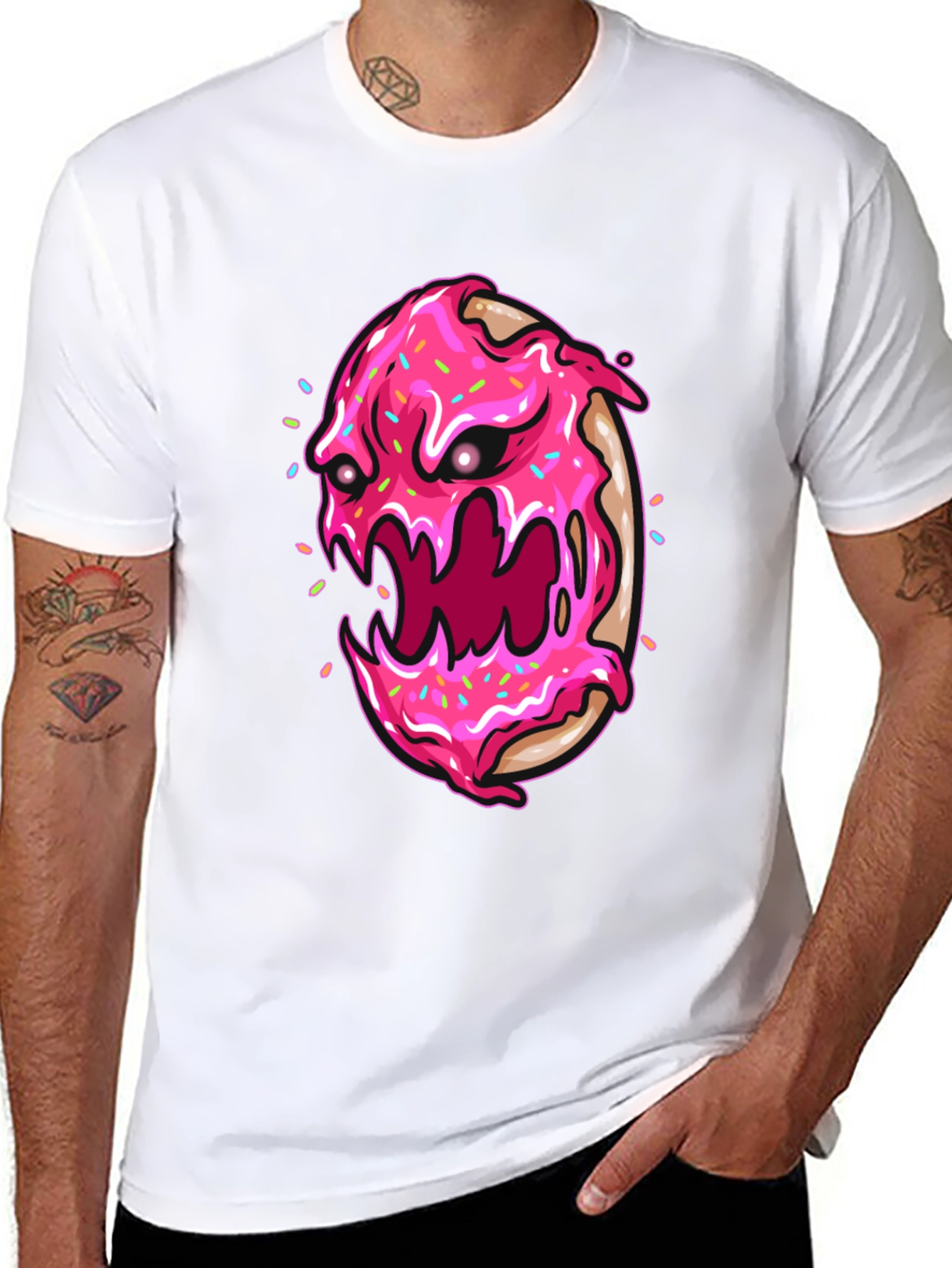 Monster Donut Graphic Tee - Black T-Shirt