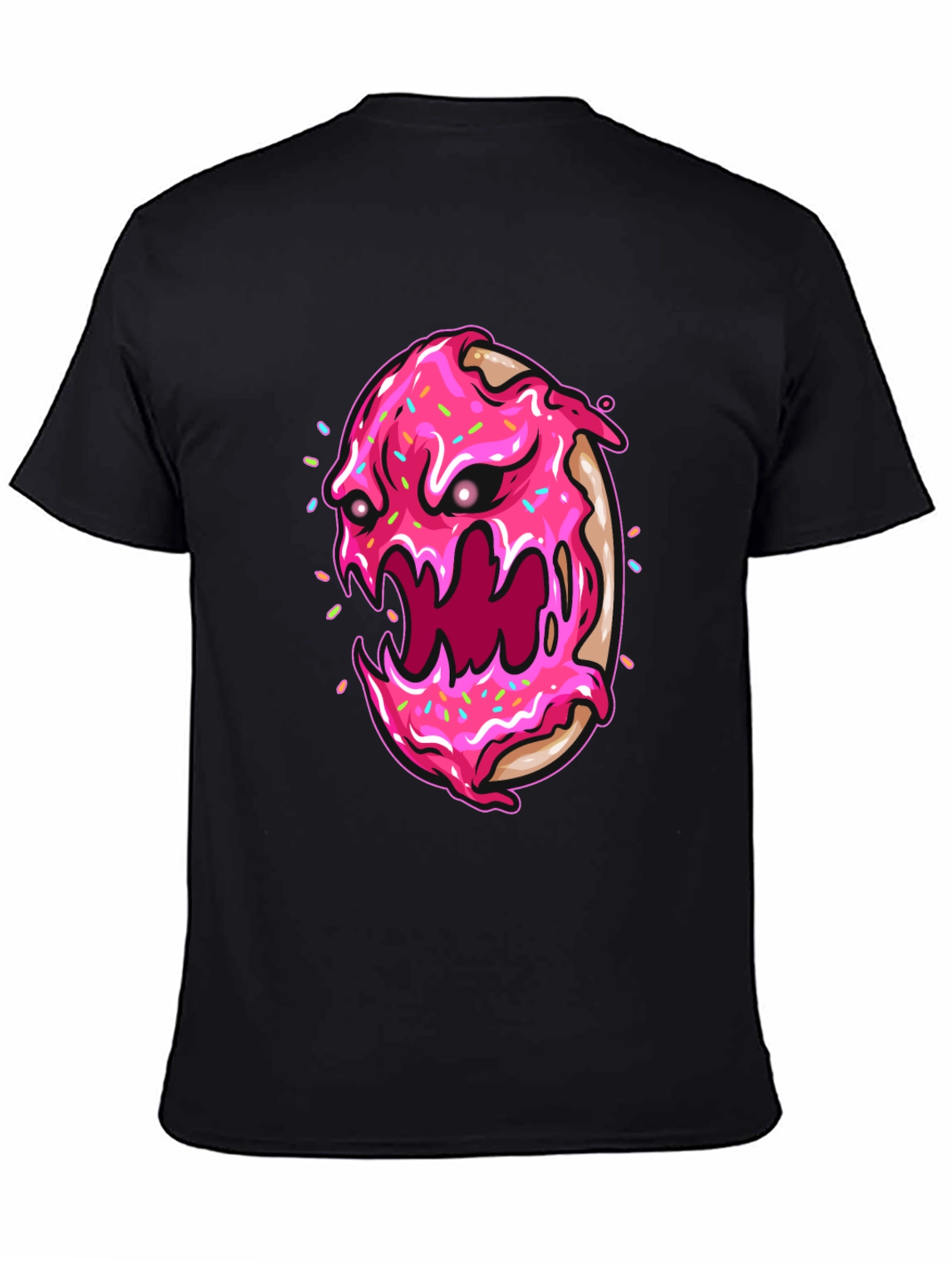 Monster Donut Graphic Tee - Black T-Shirt