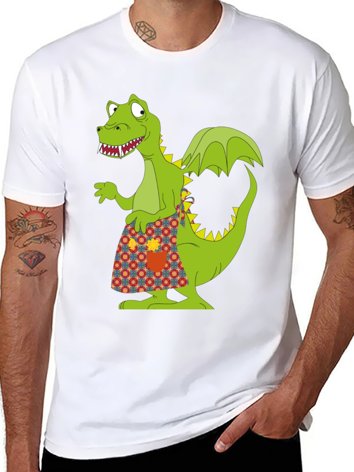 Funny Dragon Graphic Tee - Quirky Black T-Shirt