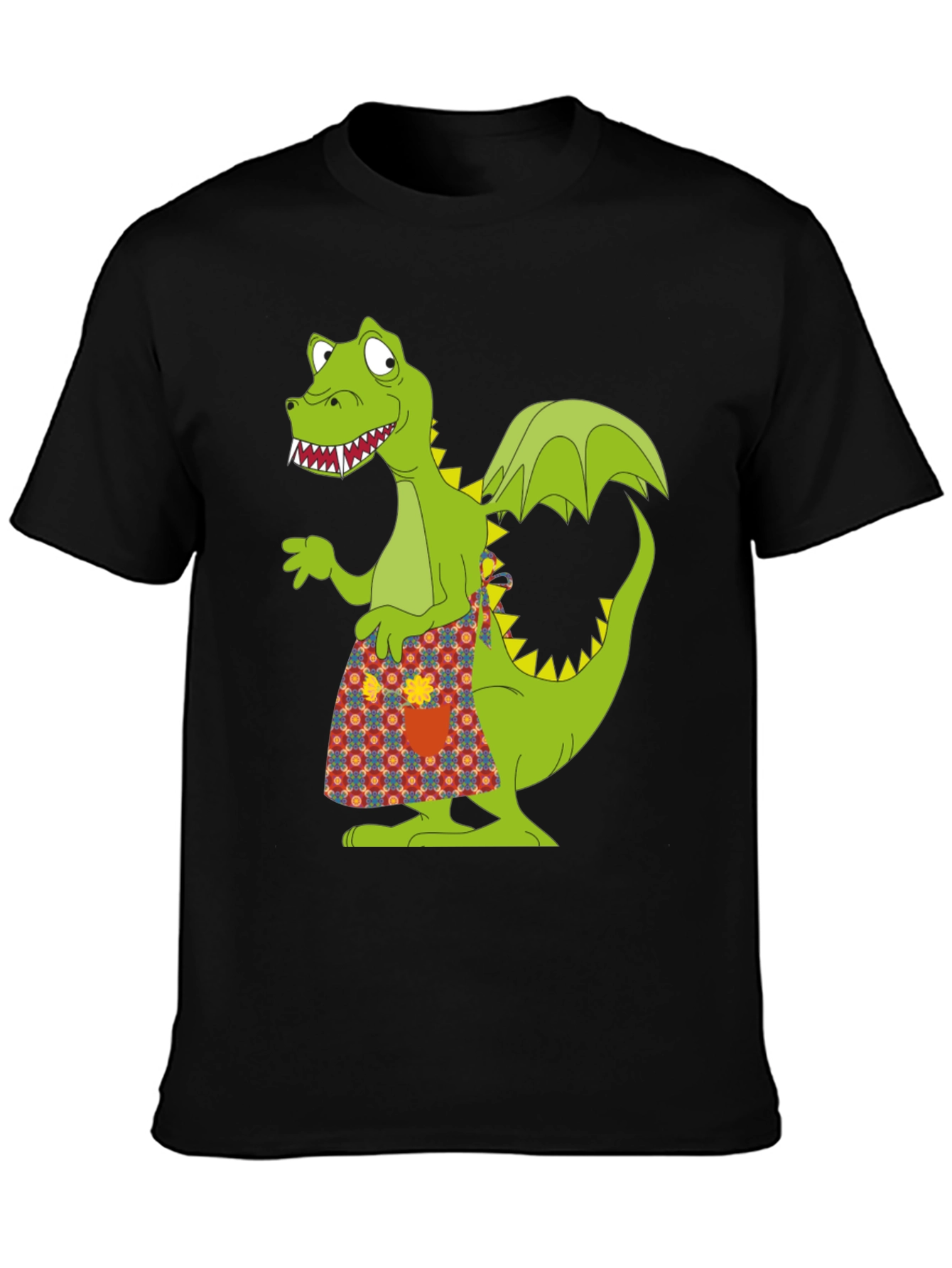 Funny Dragon Graphic Tee - Quirky Black T-Shirt