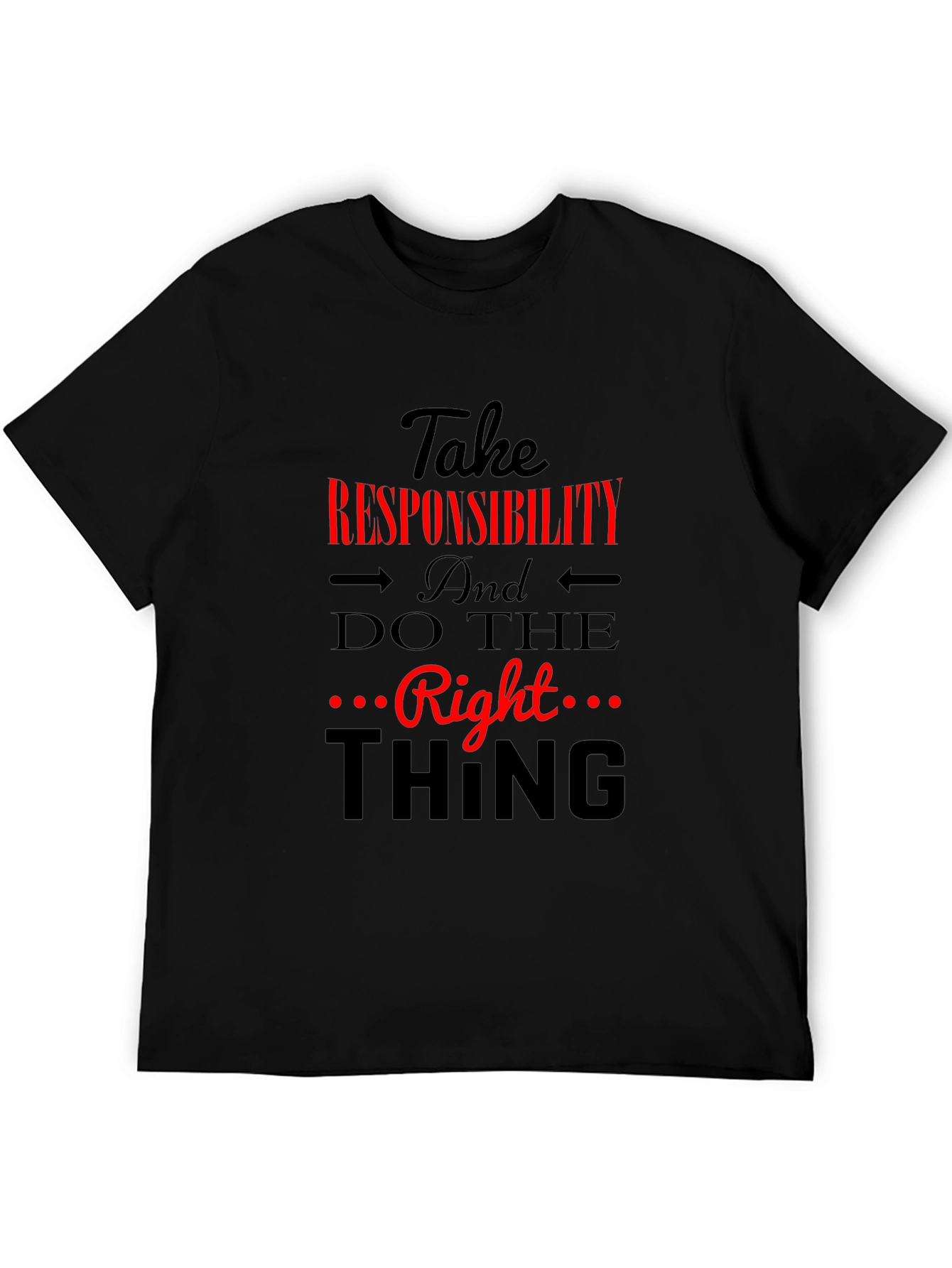 Take Responsibility Black Graphic Tee