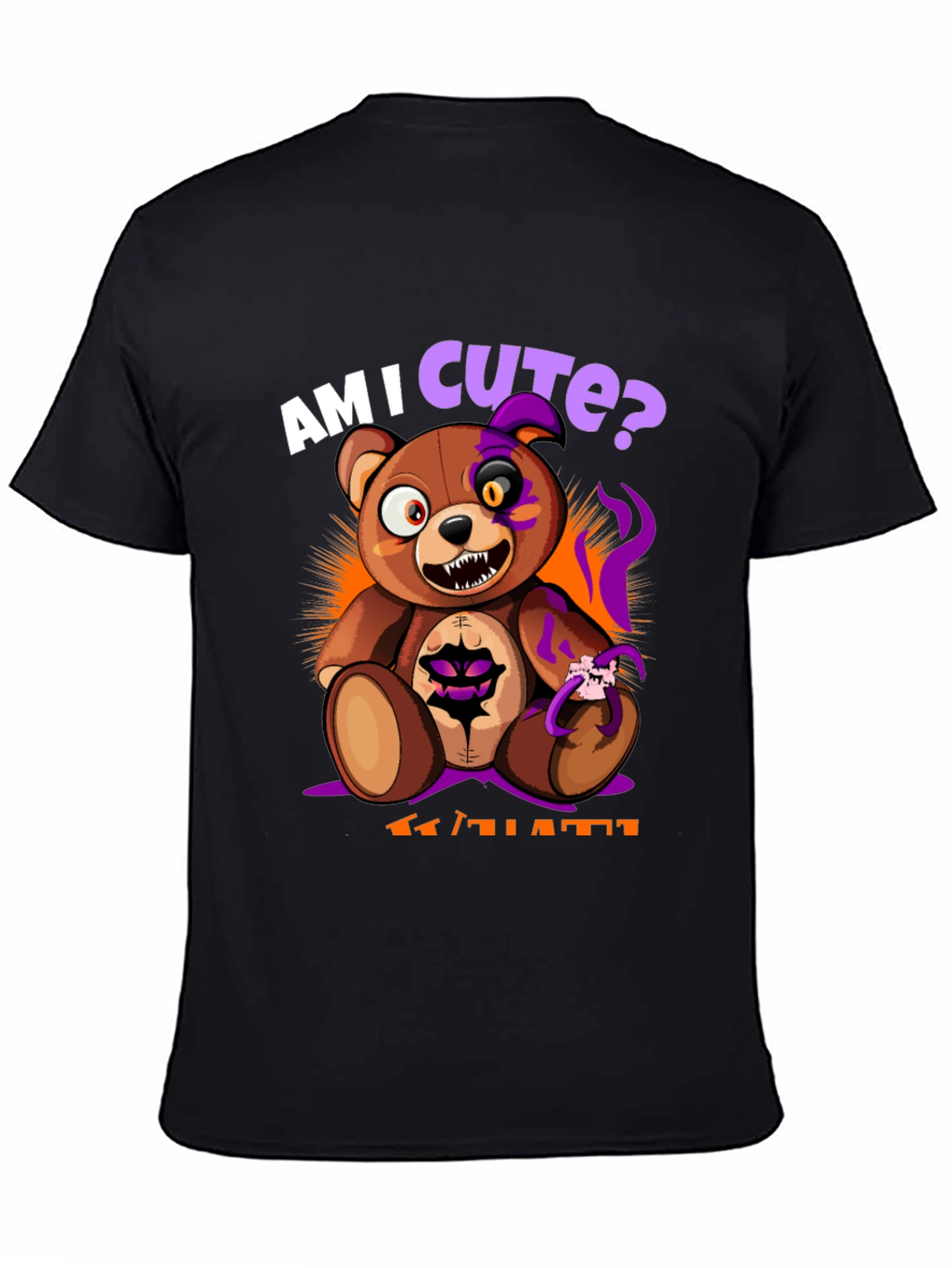 Am I Cute? Scary Halloween Teddy Bear T-Shirt