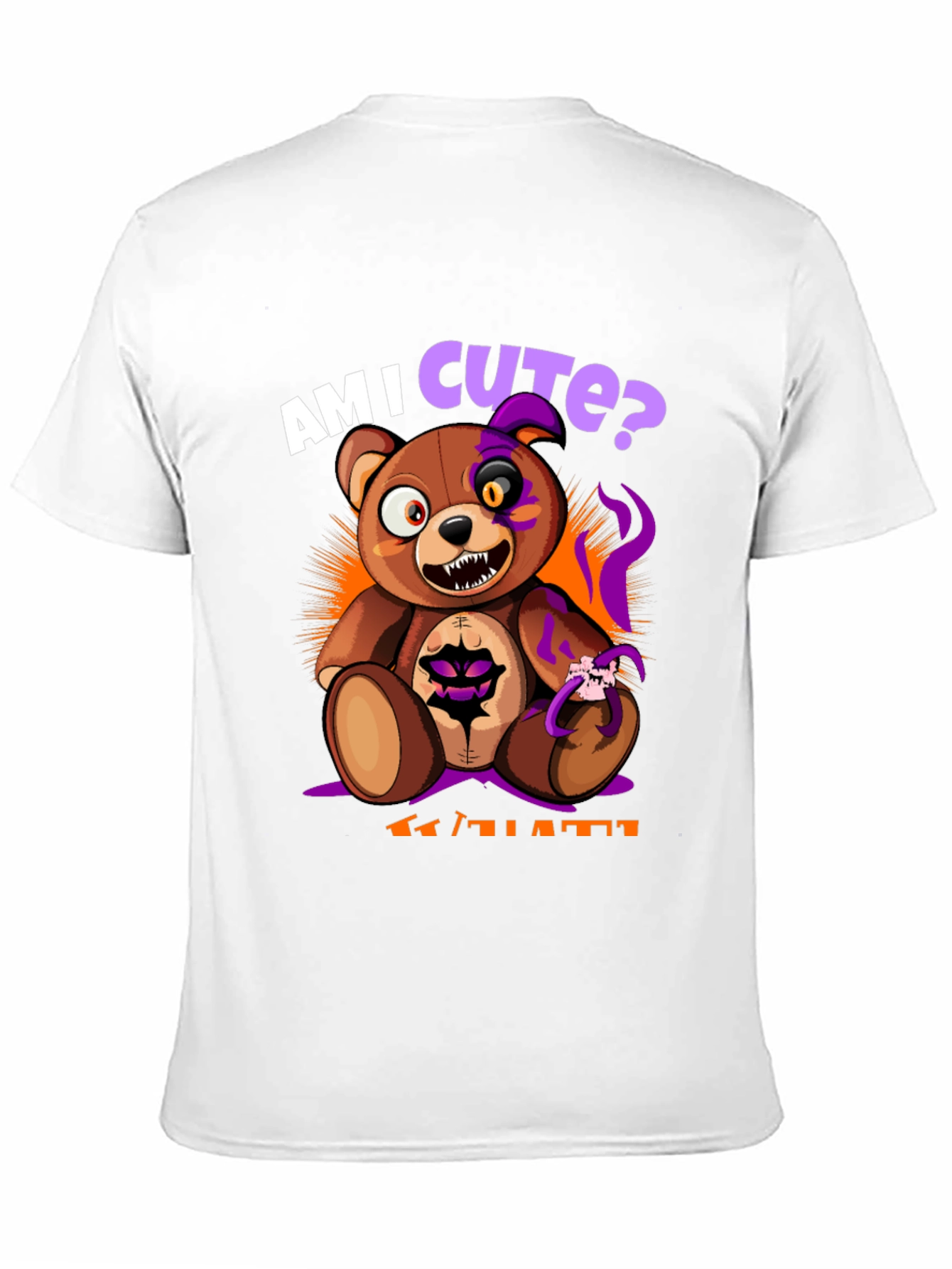 Am I Cute? Scary Halloween Teddy Bear T-Shirt