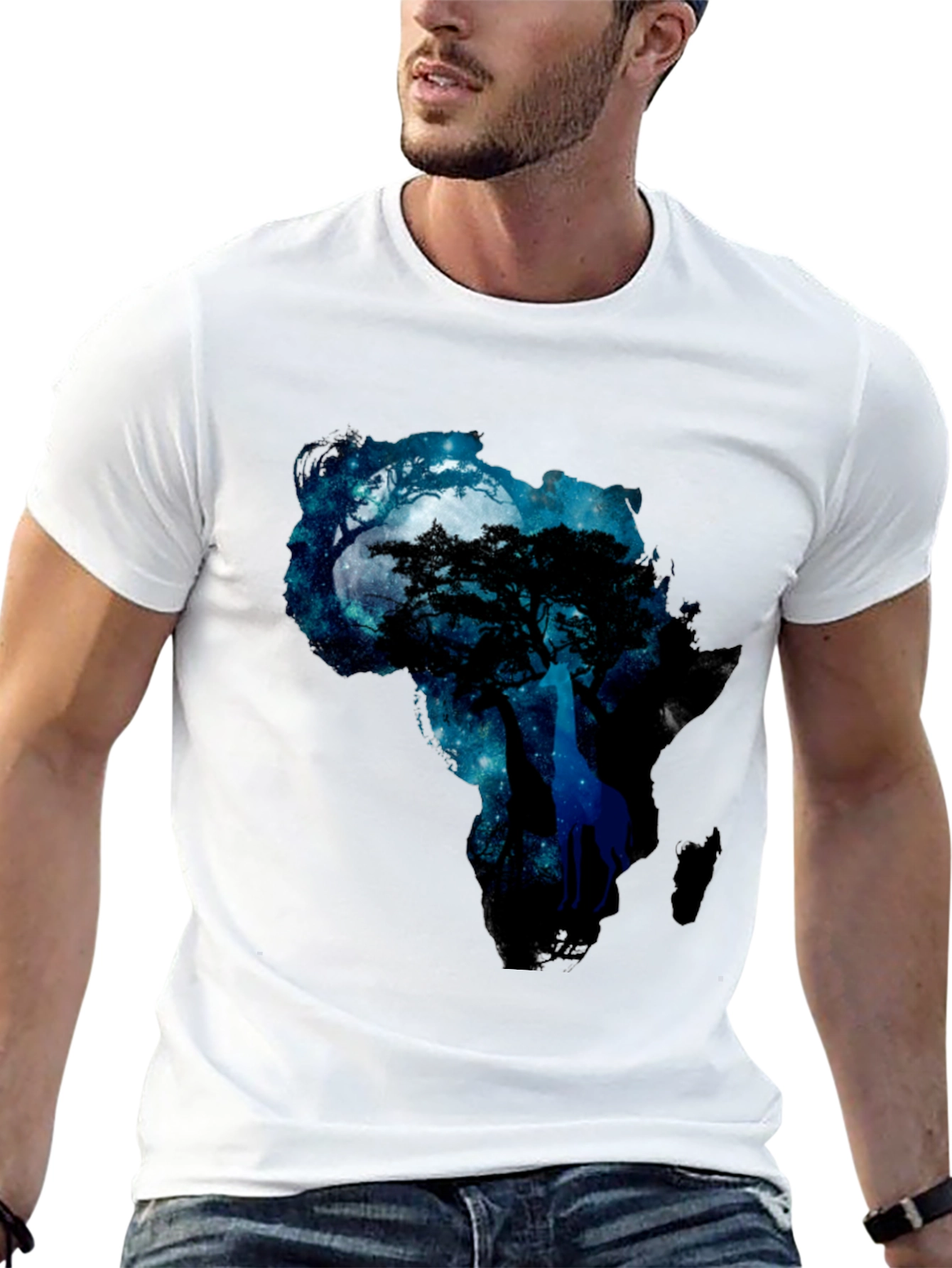 Africa Night Sky Graphic Tee - Mens