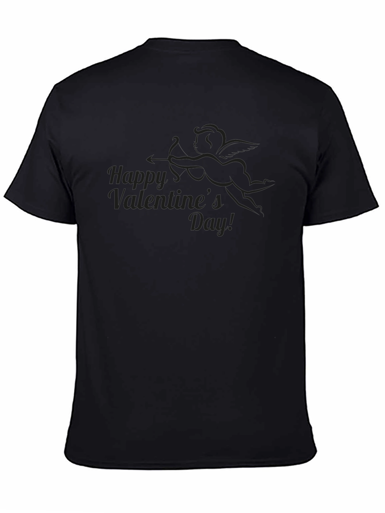 Valentines Day Cupid Black T-Shirt