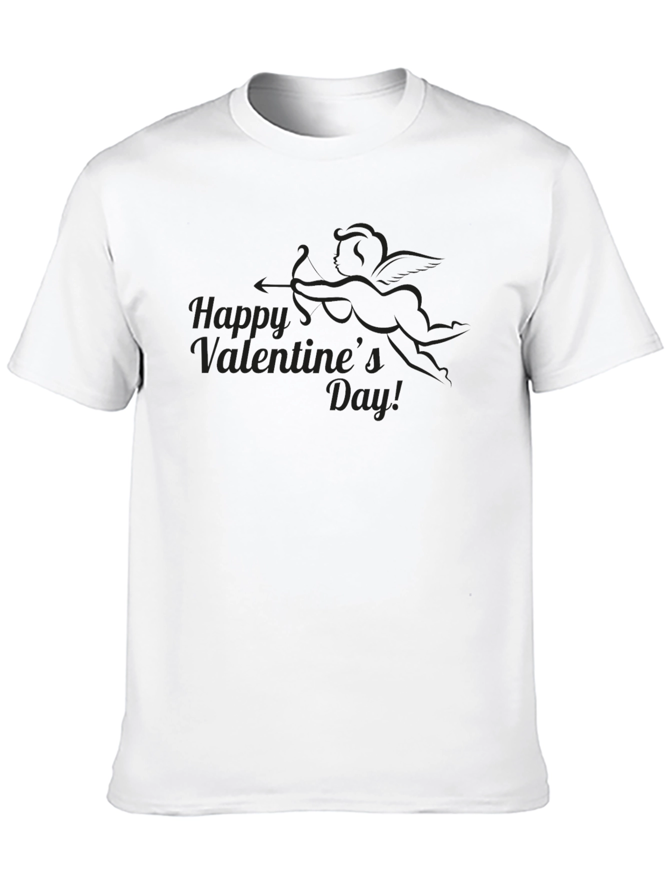 Valentines Day Cupid Black T-Shirt