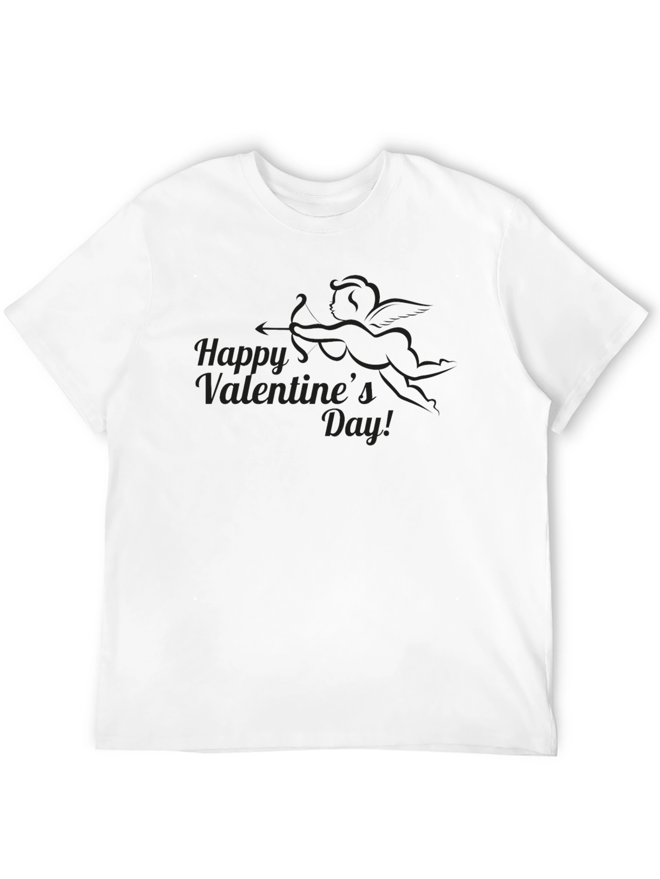 Valentines Day Cupid Black T-Shirt