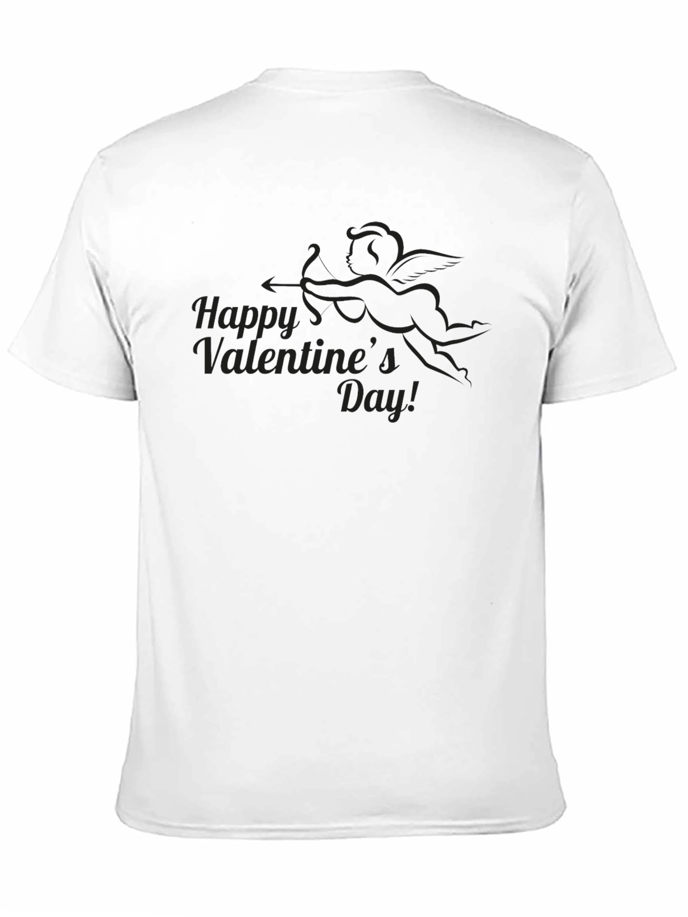 Valentines Day Cupid Black T-Shirt