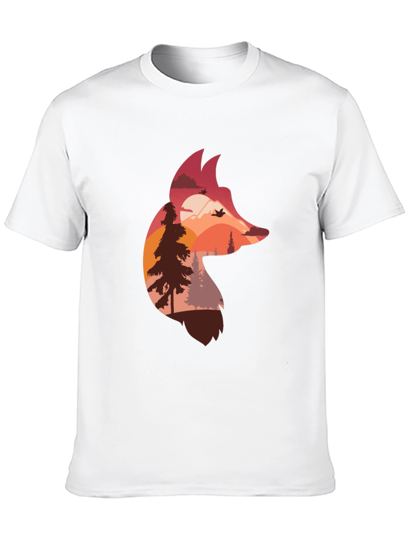 Fox Silhouette Nature Graphic T-Shirt