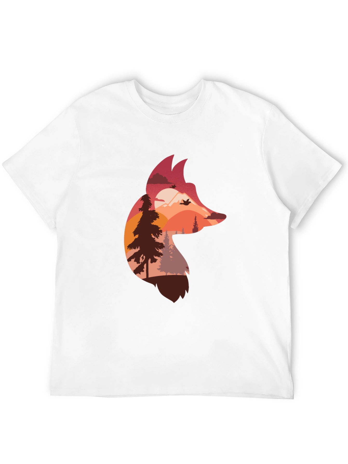 Fox Silhouette Nature Graphic T-Shirt