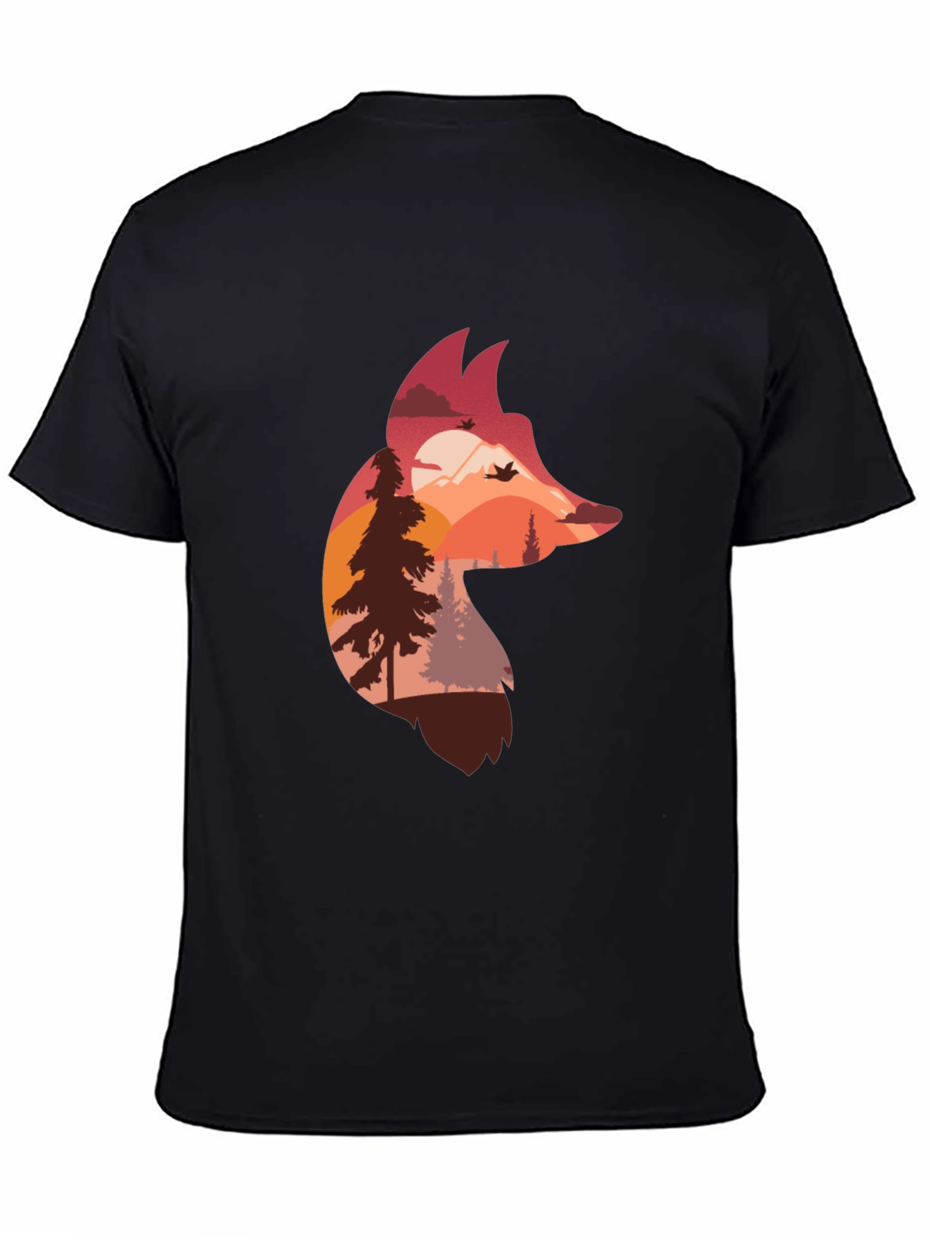 Fox Silhouette Nature Graphic T-Shirt