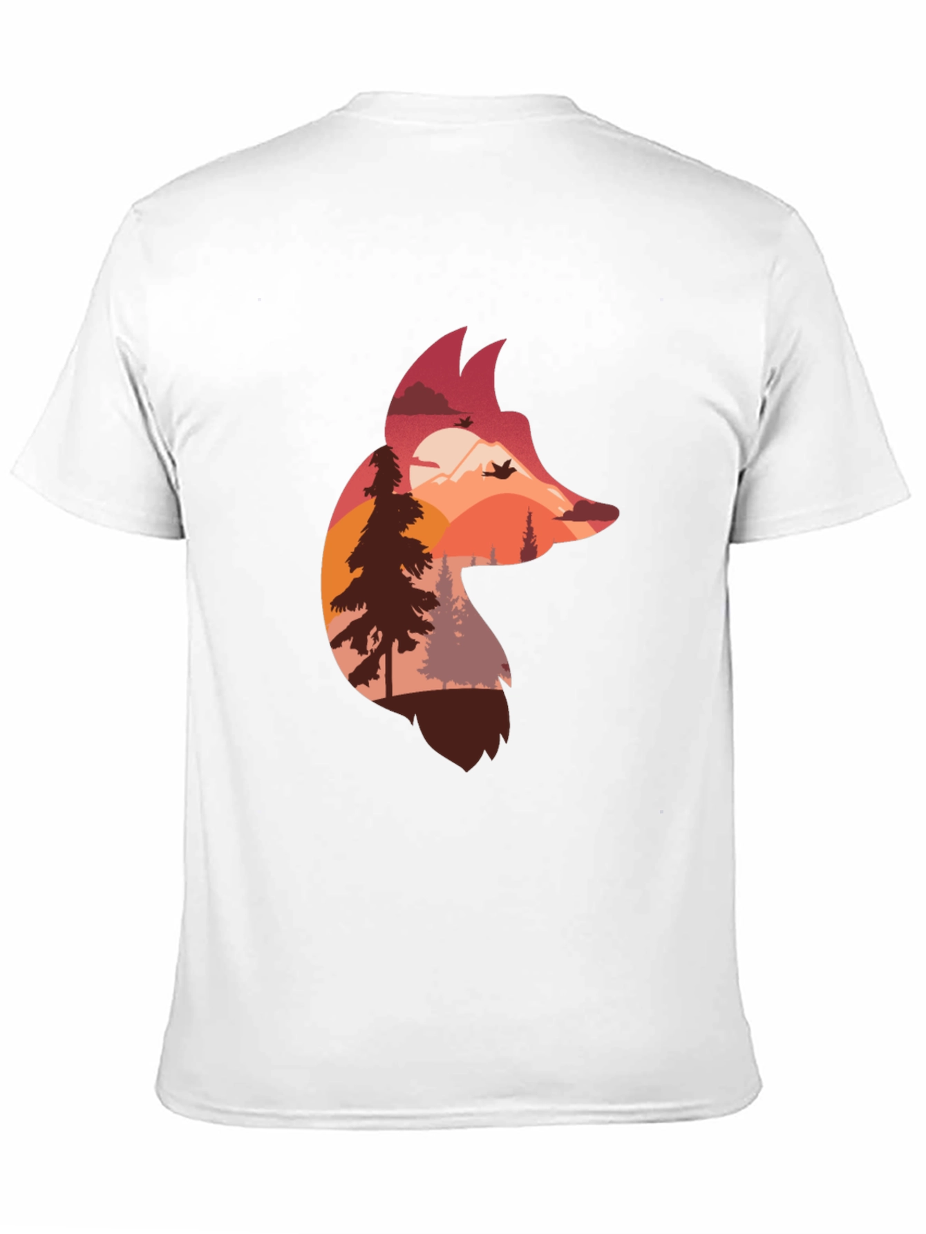 Fox Silhouette Nature Graphic T-Shirt