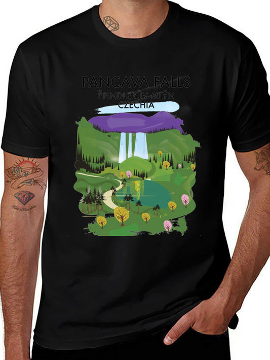 Pancava Falls Czechia Graphic T-Shirt