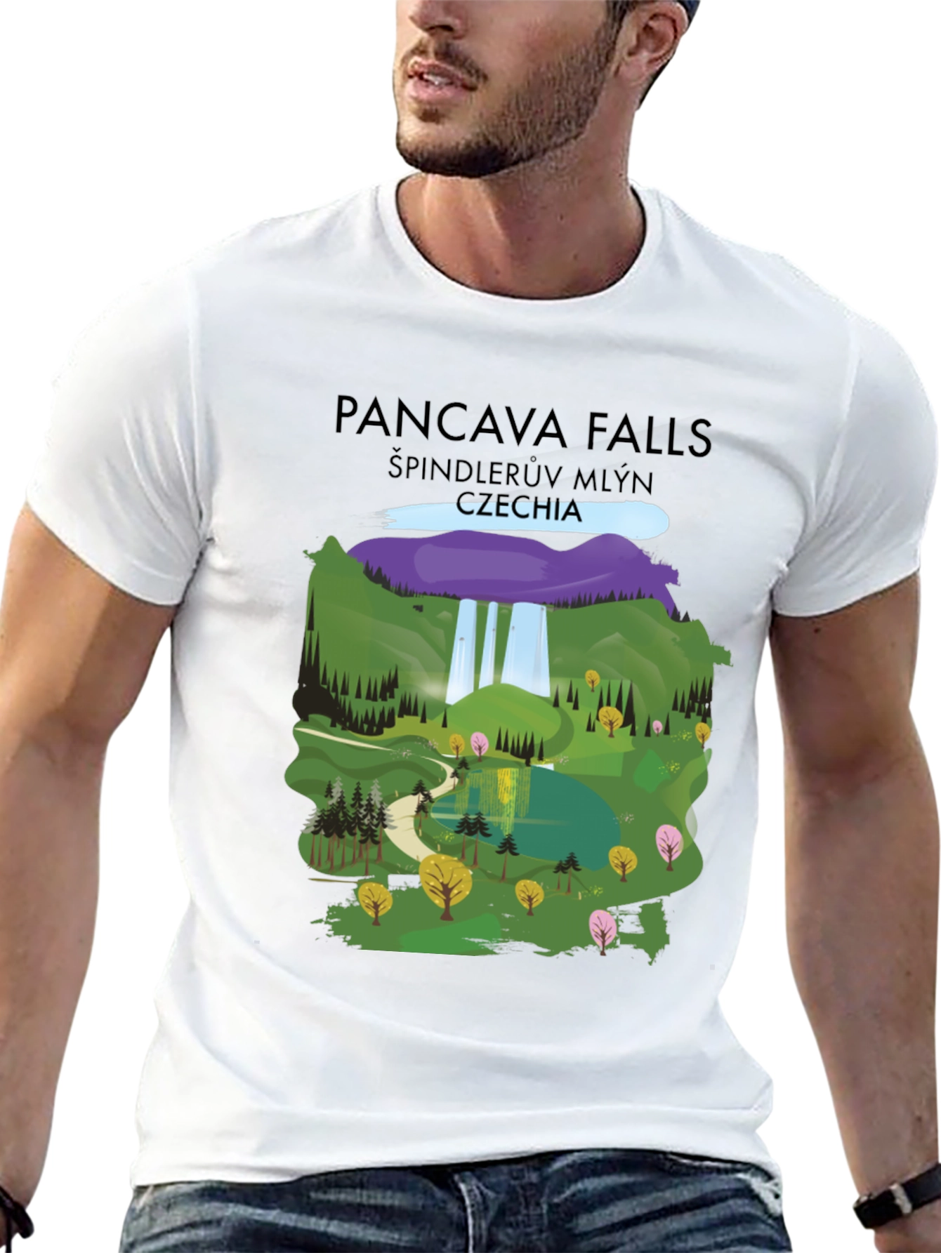 Pancava Falls Czechia Graphic T-Shirt