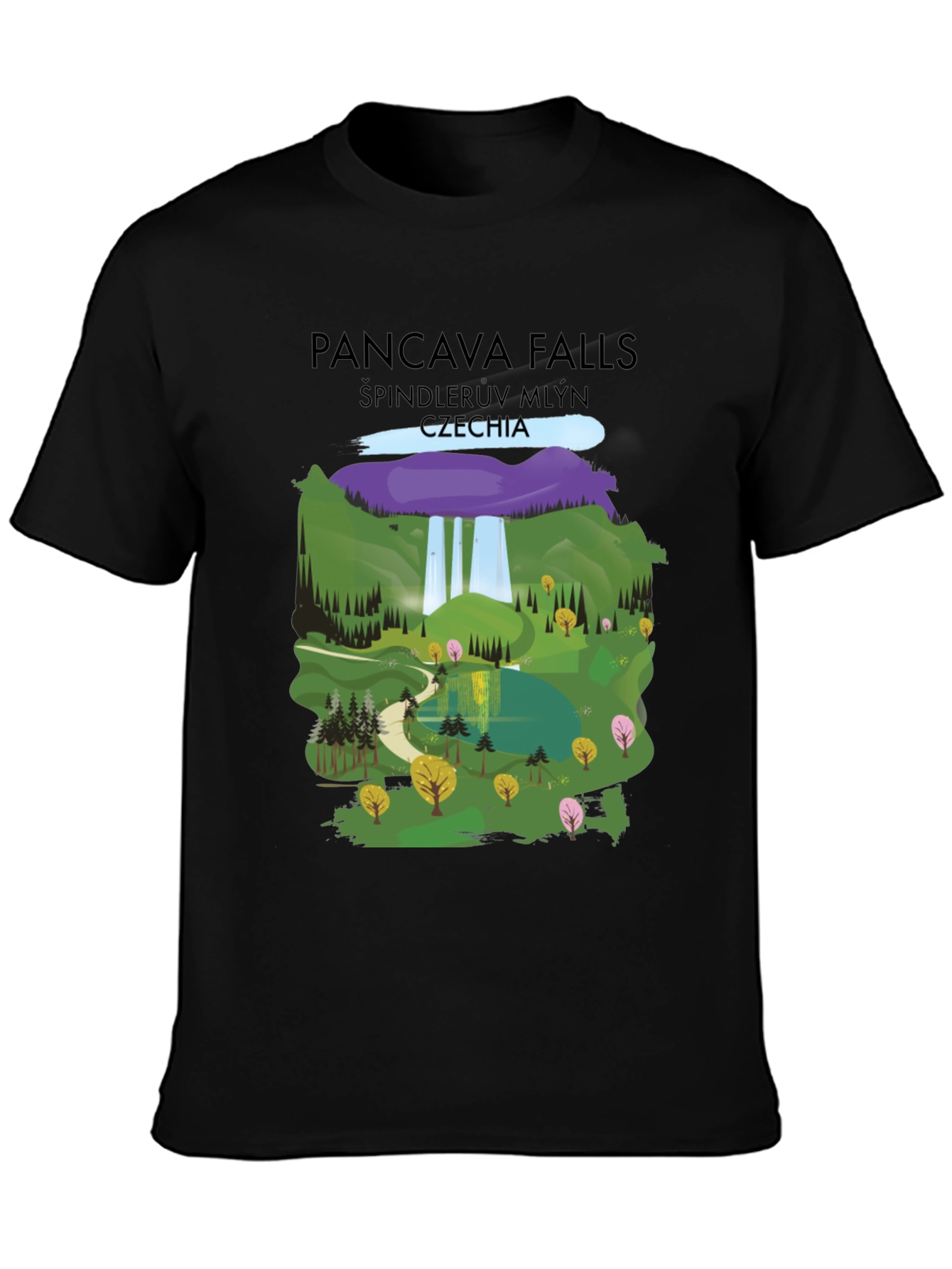 Pancava Falls Czechia Graphic T-Shirt