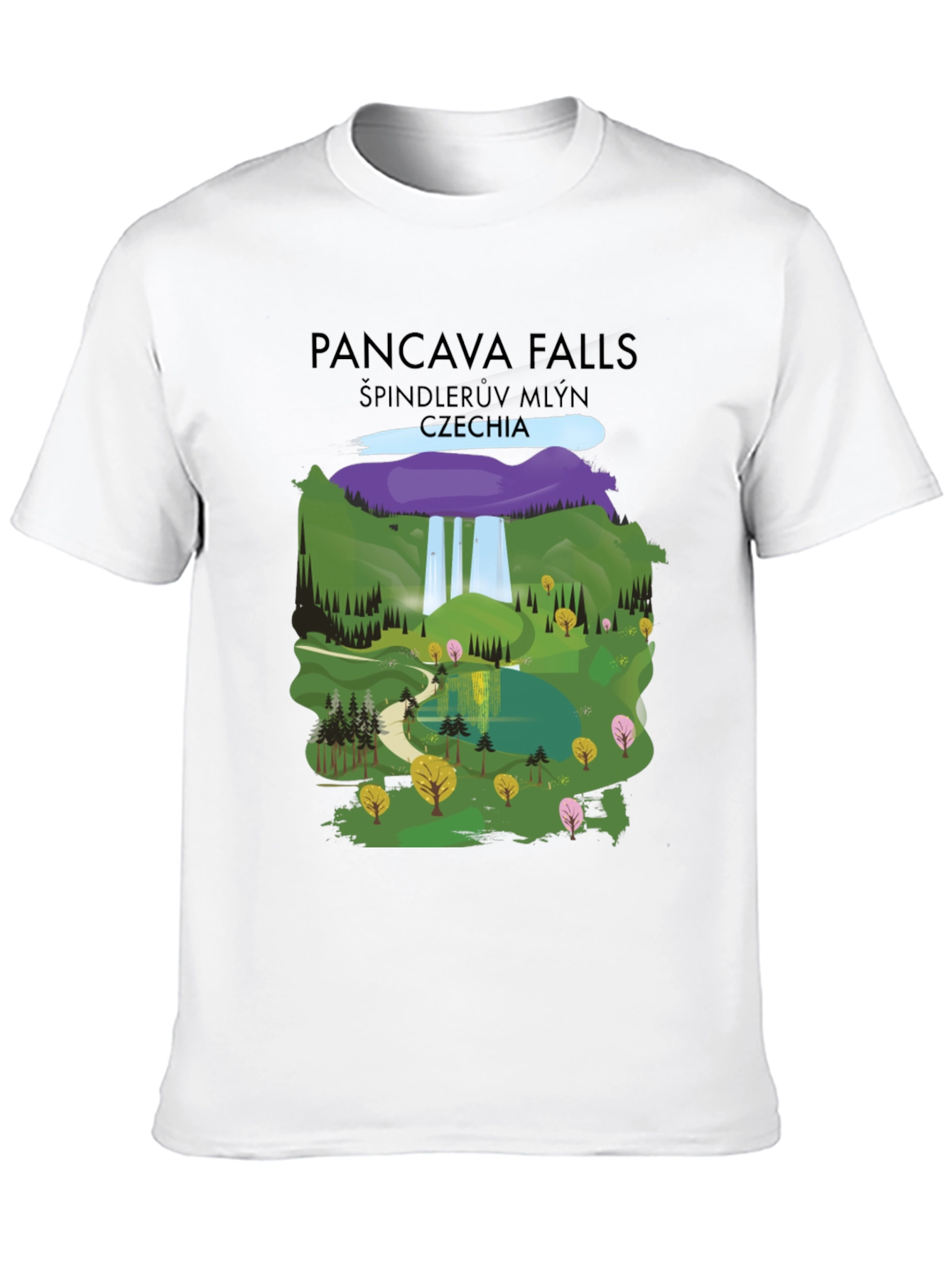 Pancava Falls Czechia Graphic T-Shirt