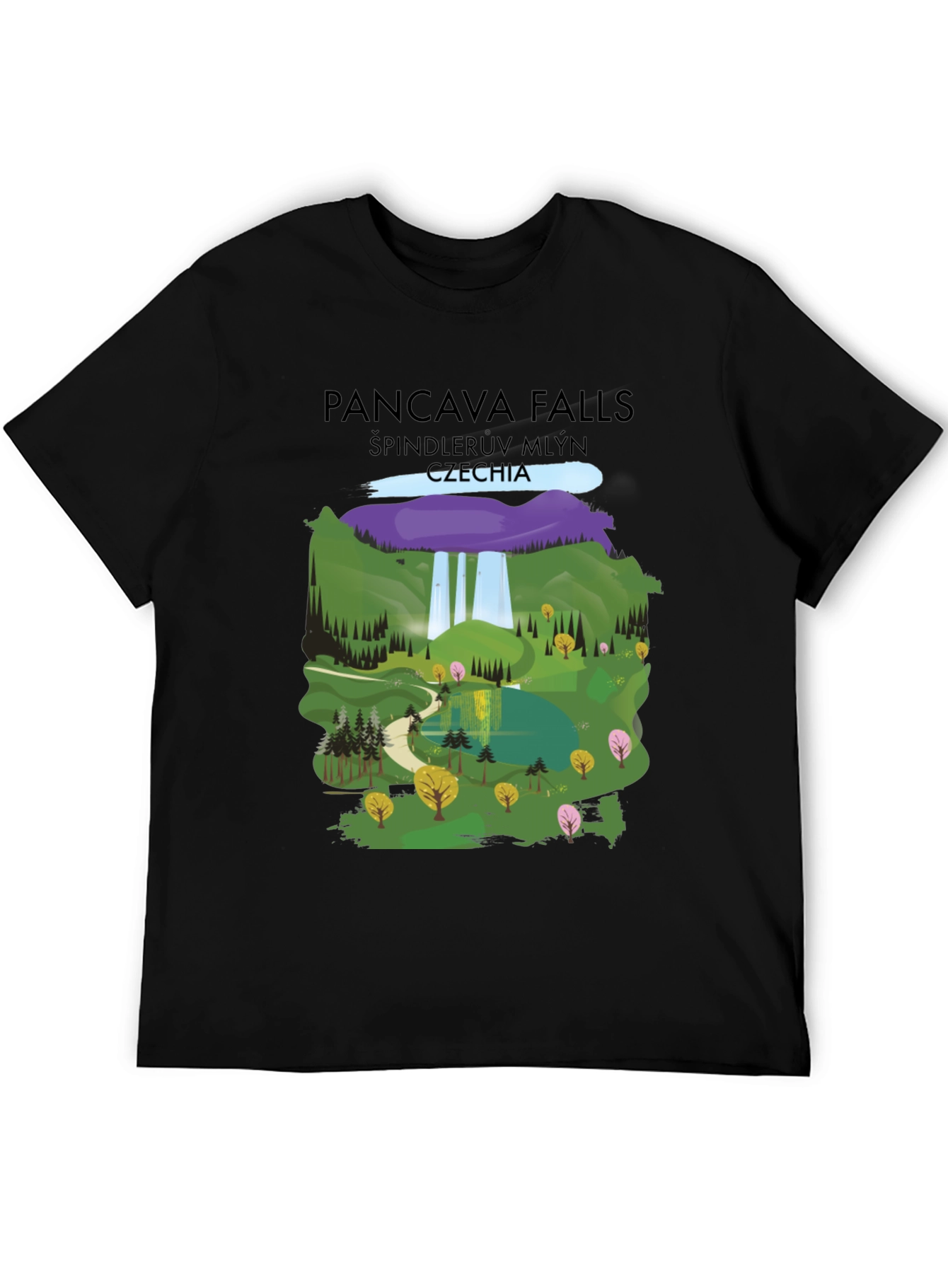 Pancava Falls Czechia Graphic T-Shirt