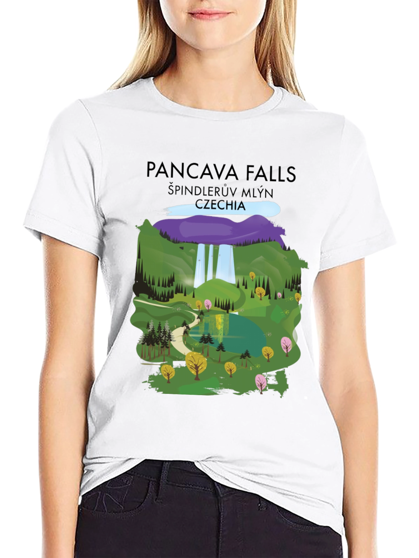 Pancava Falls Czechia Graphic T-Shirt