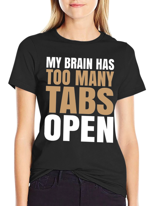 Funny Brain Tabs Open T-Shirt