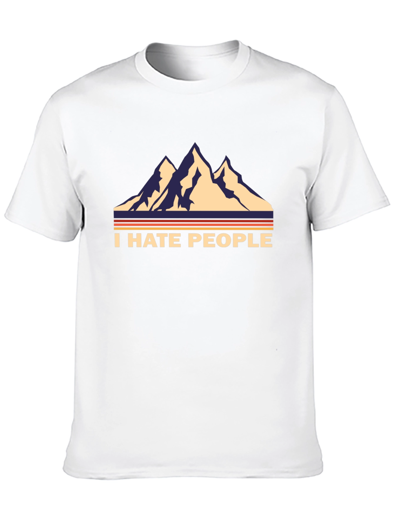 I Hate People Mountain Graphic Tee - Anti-Social Shirt