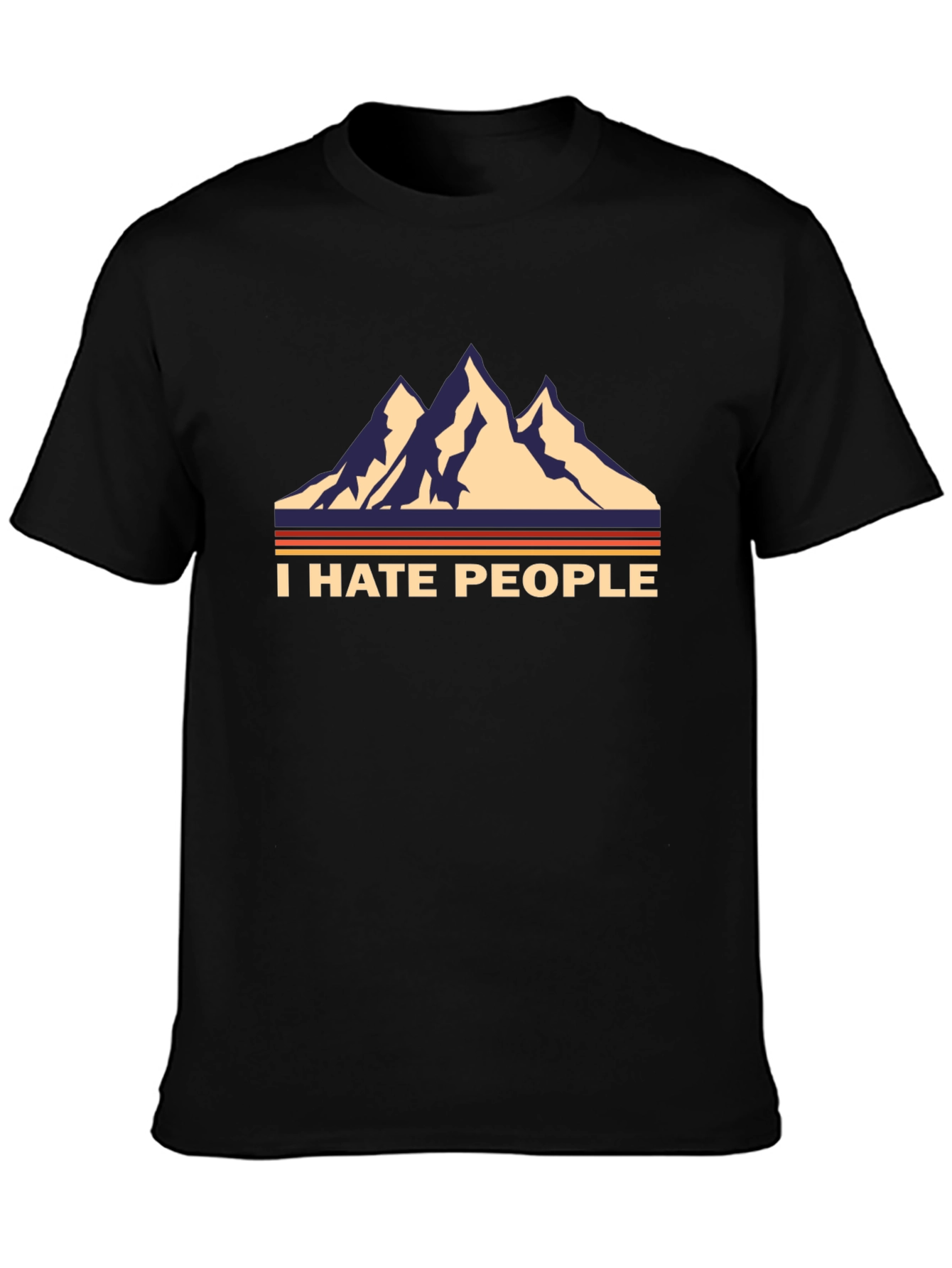 I Hate People Mountain Graphic Tee - Anti-Social Shirt