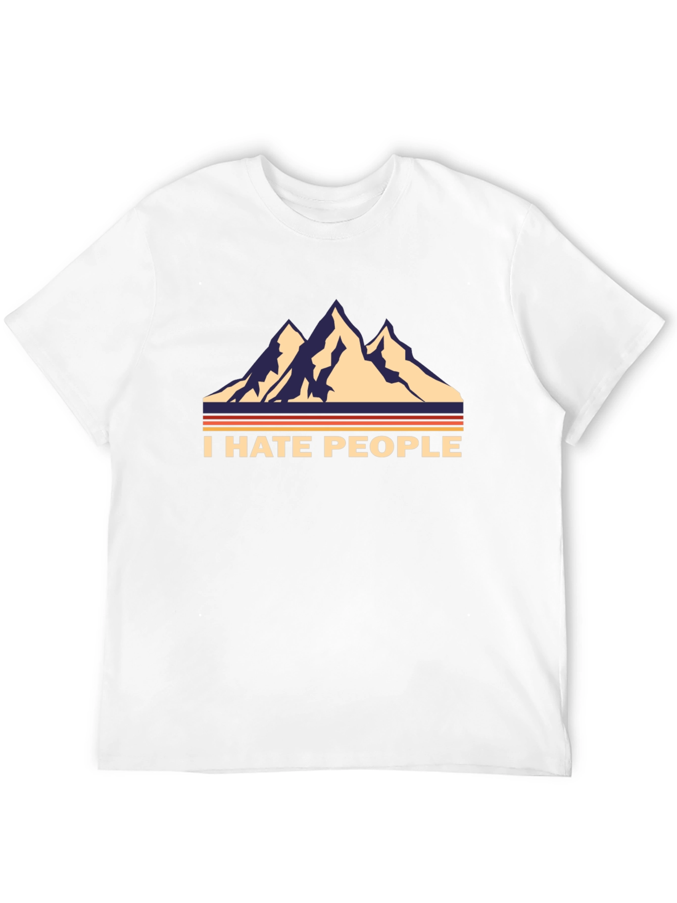 I Hate People Mountain Graphic Tee - Anti-Social Shirt