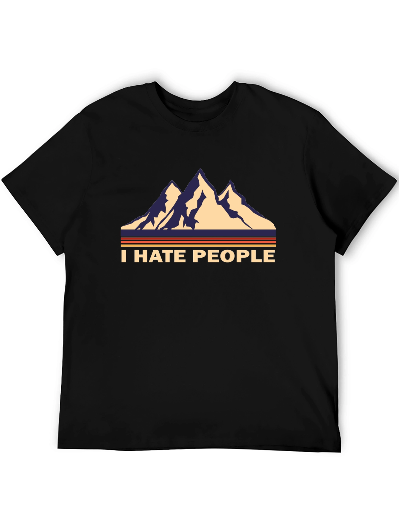 I Hate People Mountain Graphic Tee - Anti-Social Shirt