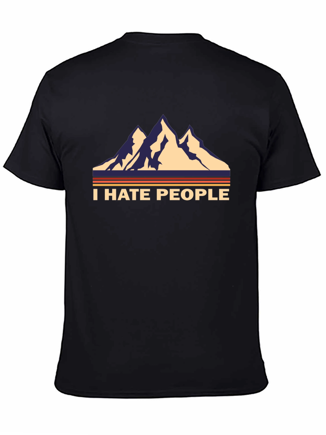I Hate People Mountain Graphic Tee - Anti-Social Shirt