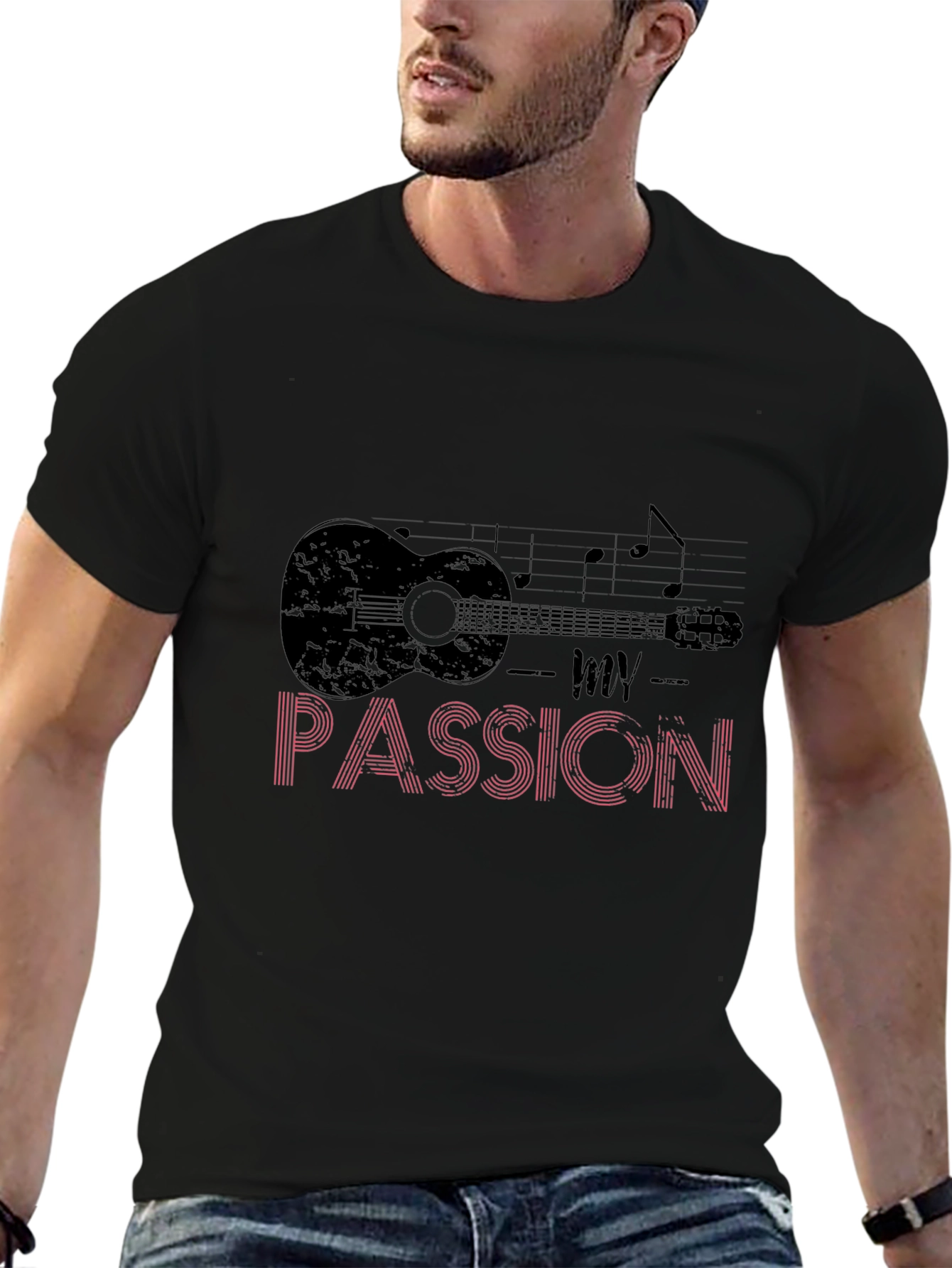 Music Passion T-Shirt - Guitar Graphic Tee