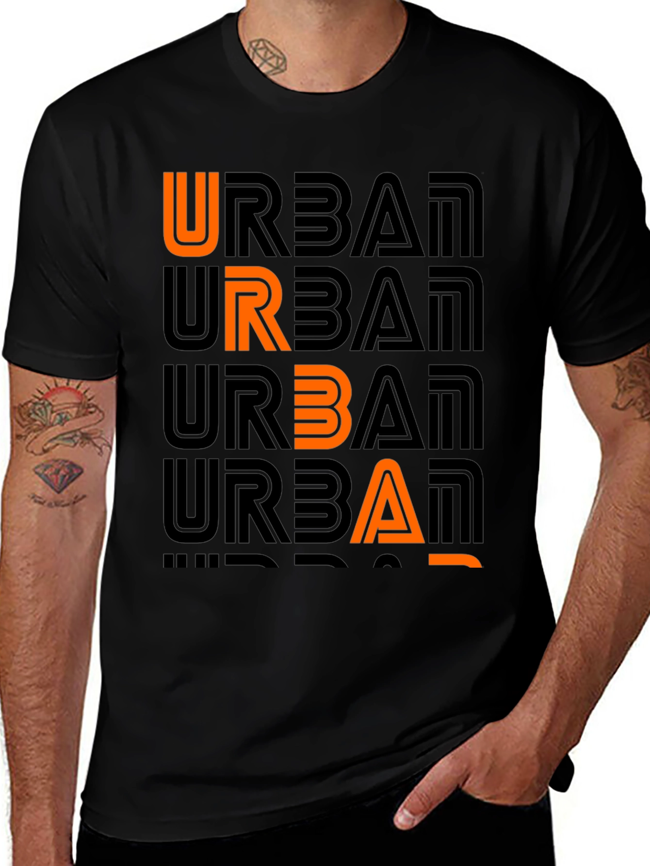 Urban Graphic Print Crew Neck T-Shirt