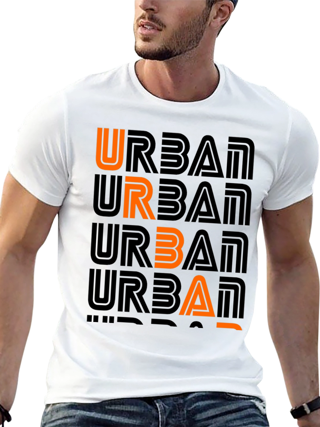 Urban Graphic Print Crew Neck T-Shirt