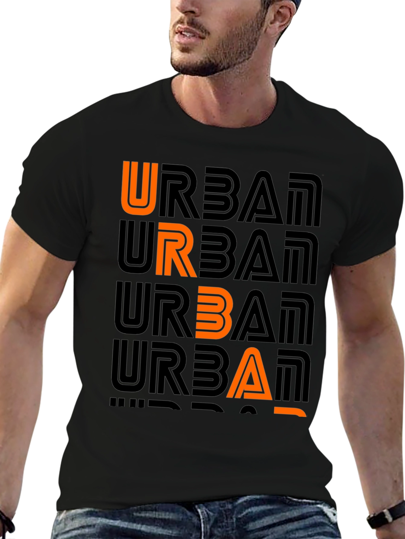 Urban Graphic Print Crew Neck T-Shirt