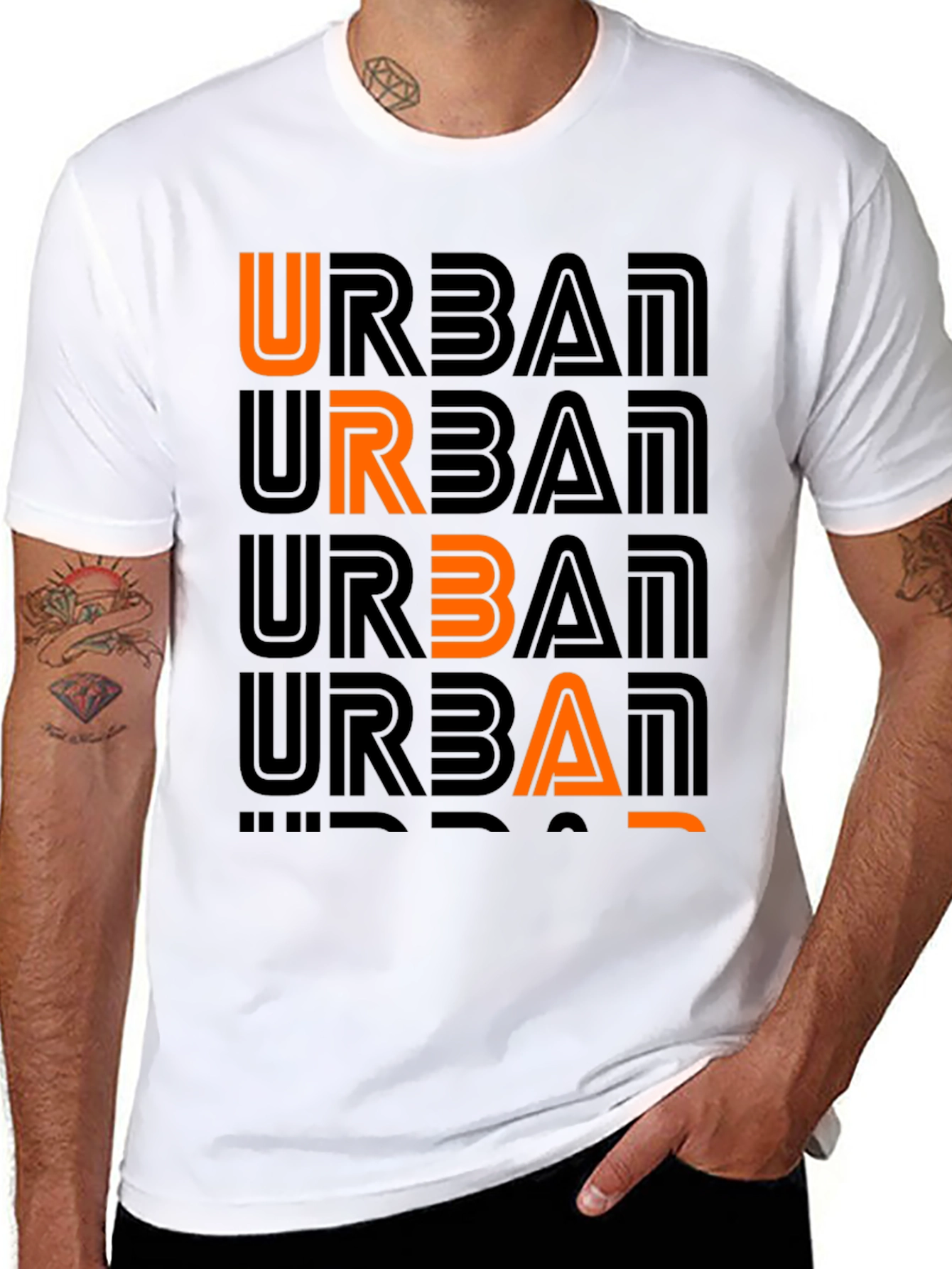 Urban Graphic Print Crew Neck T-Shirt