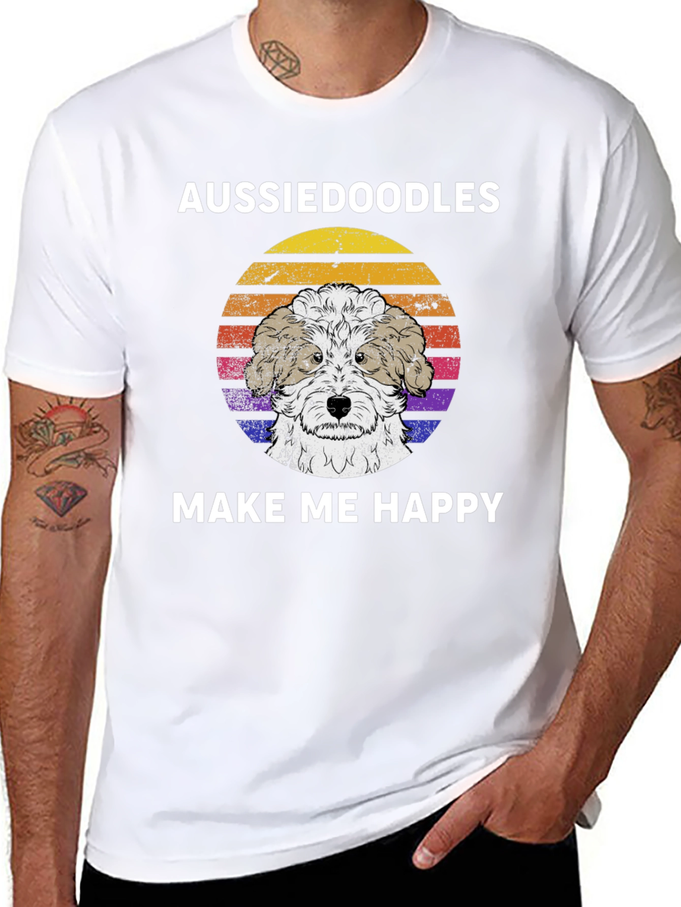 Aussiedoodles Make Me Happy Graphic T-Shirt