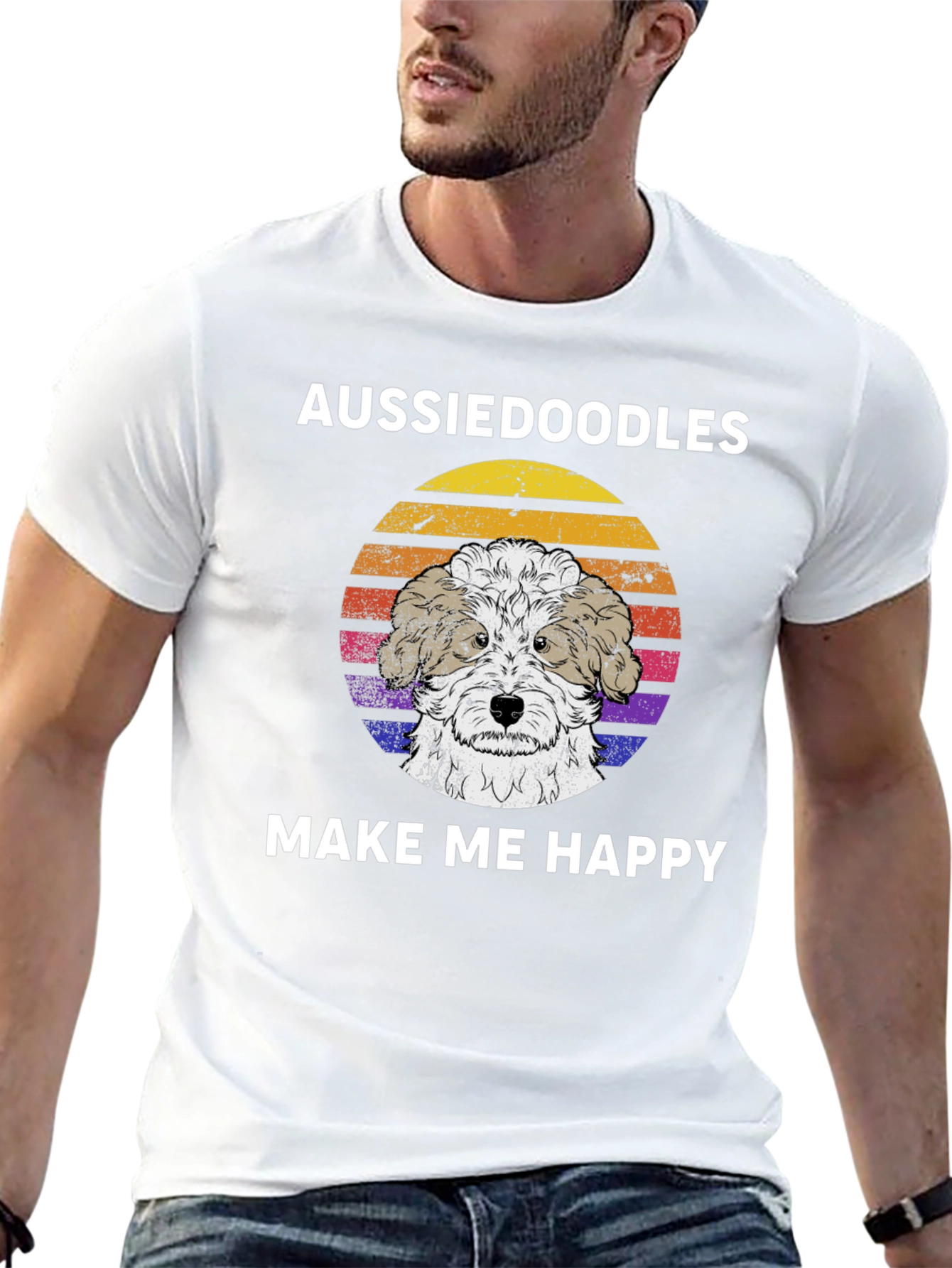 Aussiedoodles Make Me Happy Graphic T-Shirt