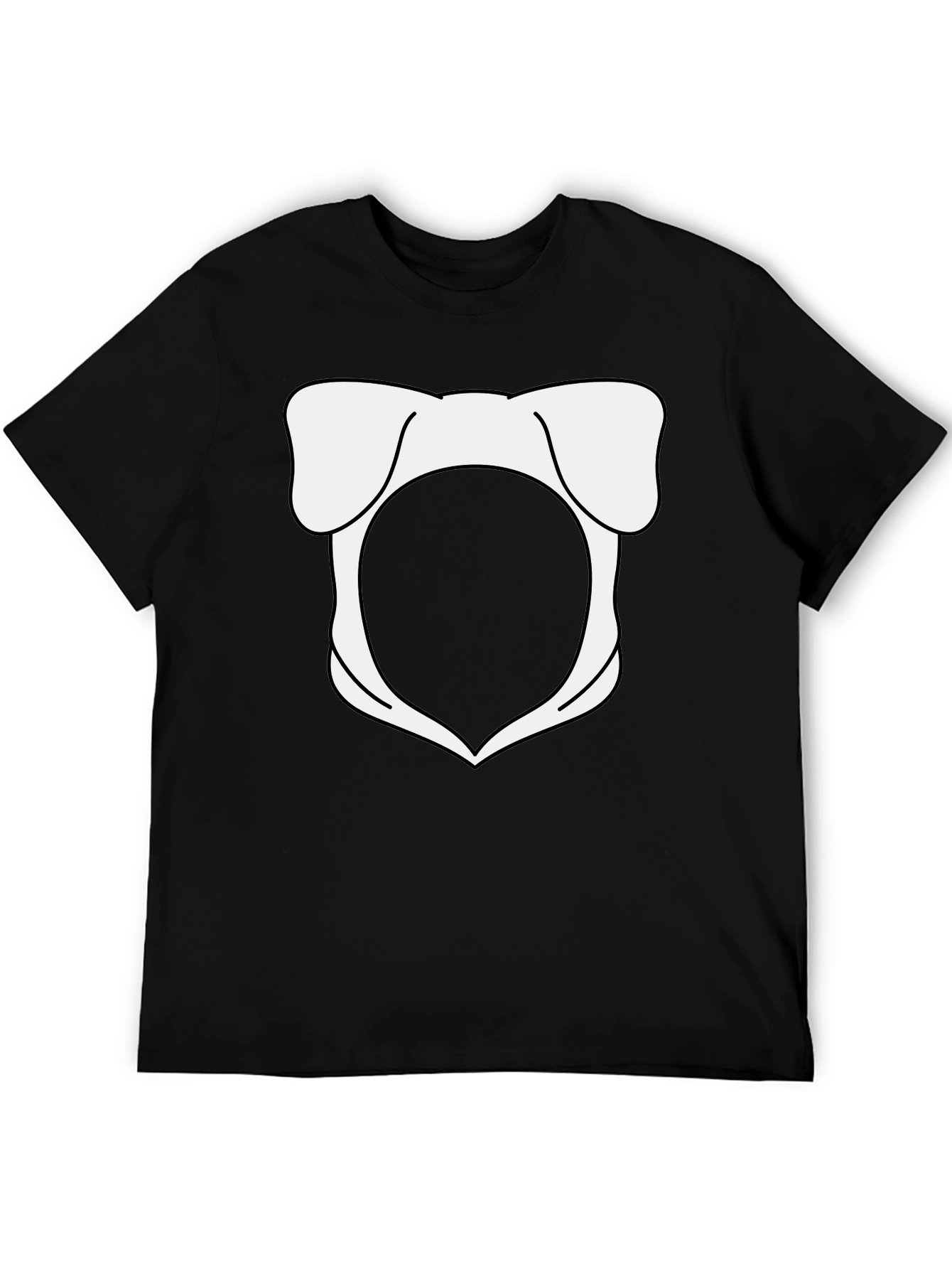 Mens Black T-Shirt with Novelty Pig Design