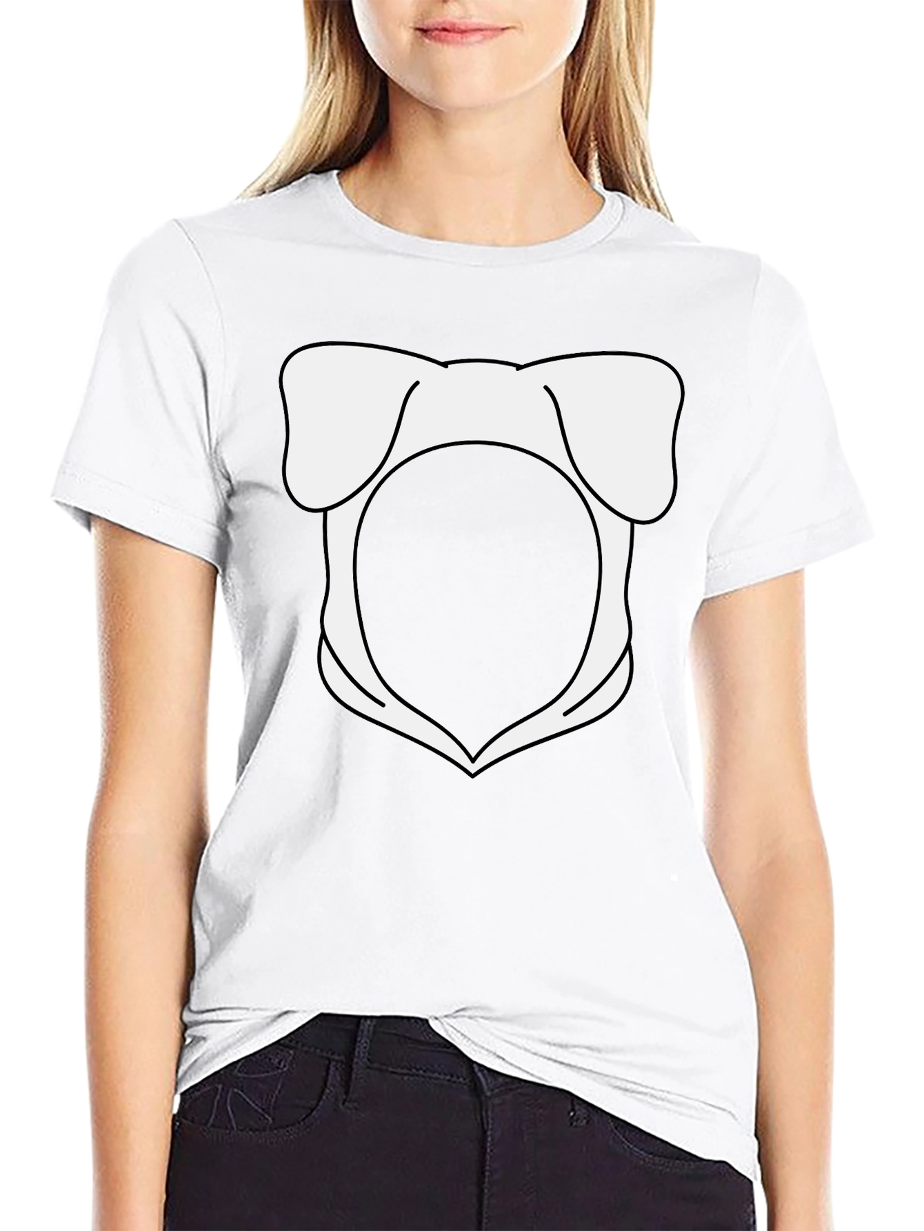 Mens Black T-Shirt with Novelty Pig Design