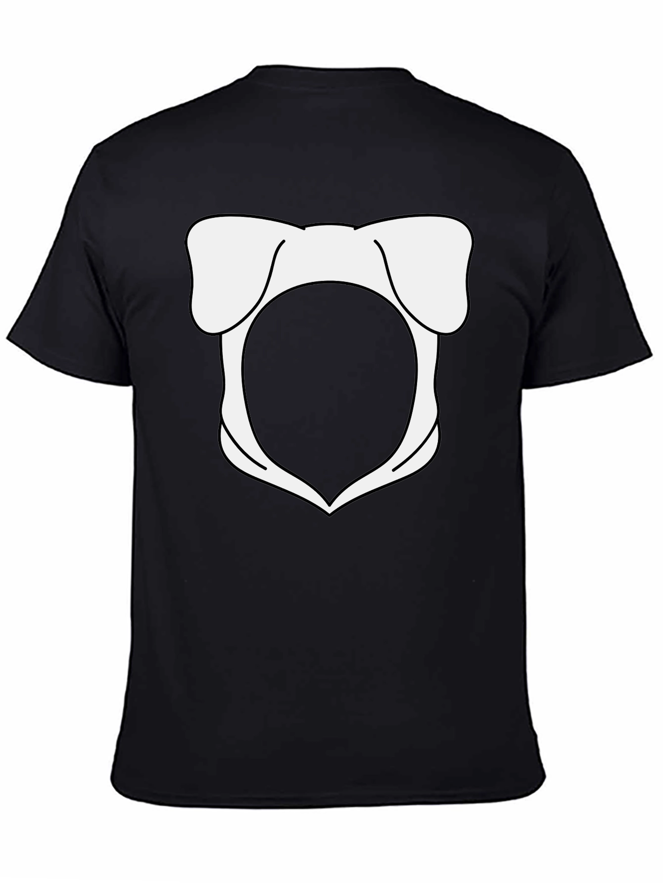Mens Black T-Shirt with Novelty Pig Design