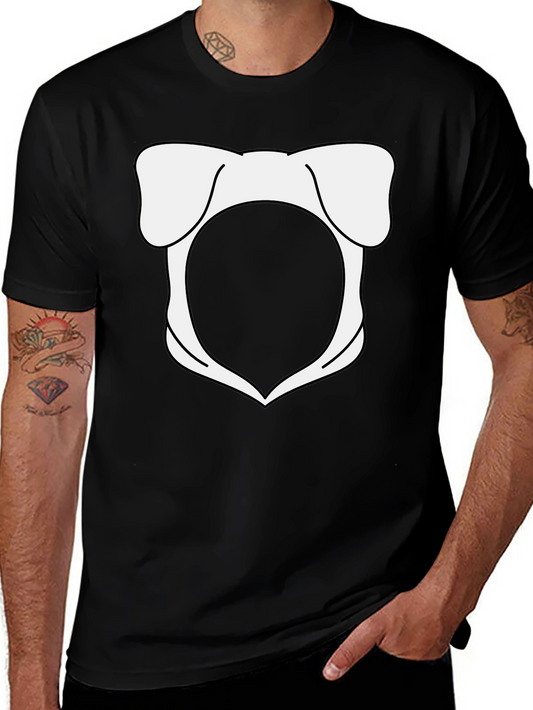 Mens Black T-Shirt with Novelty Pig Design