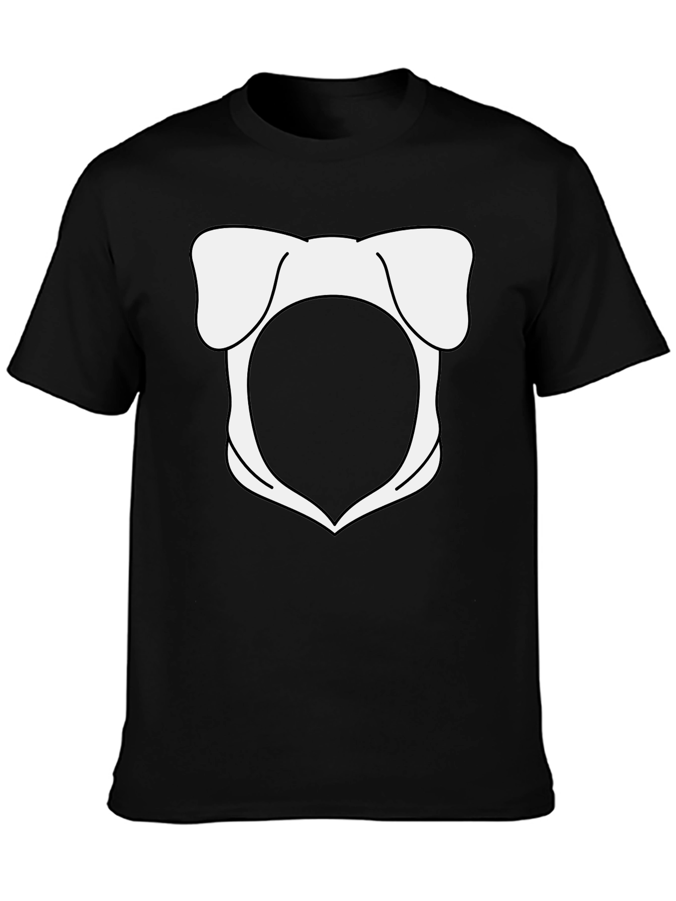 Mens Black T-Shirt with Novelty Pig Design