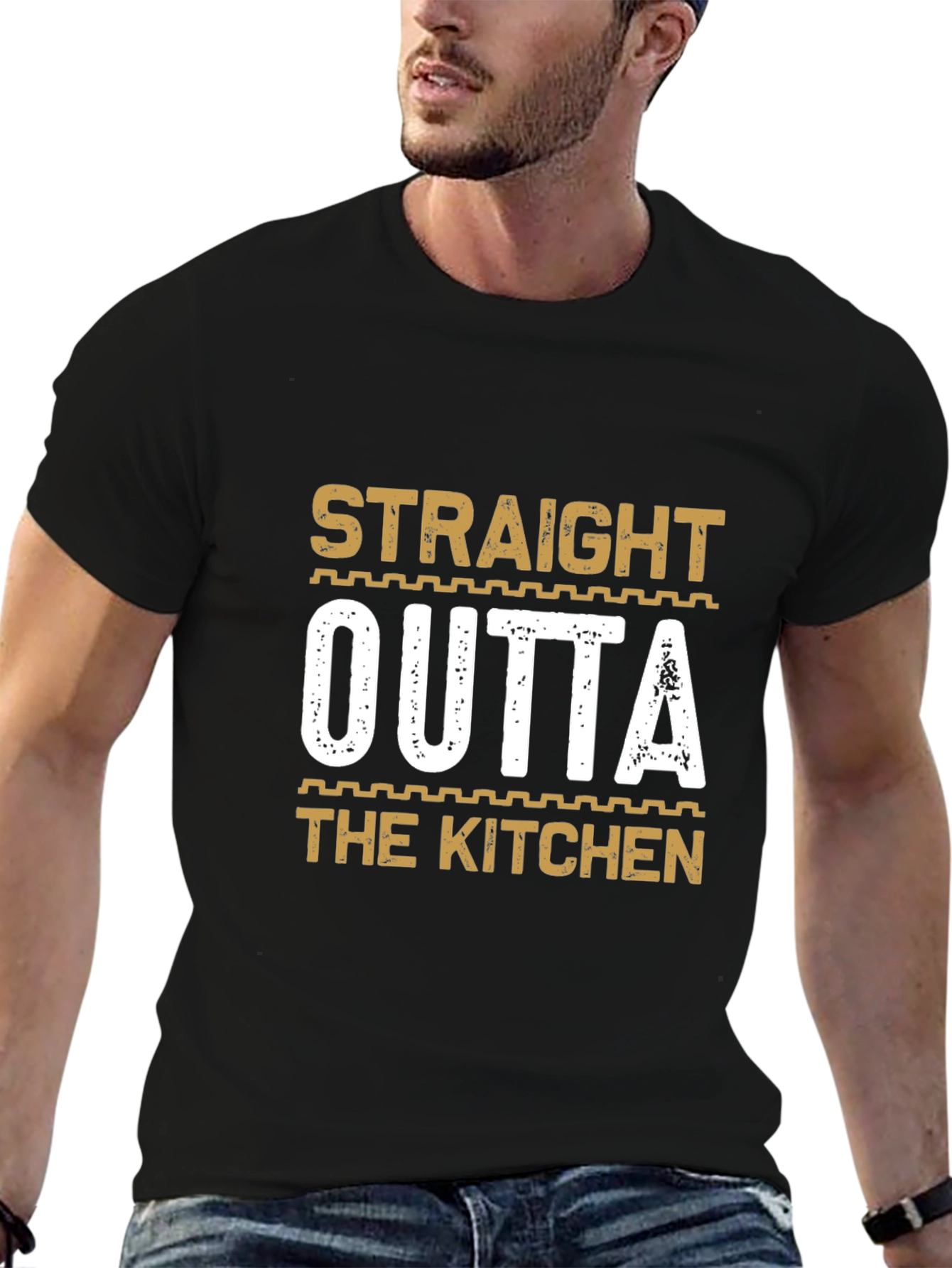 Straight Outta The Kitchen T-Shirt - Funny Chef Tee