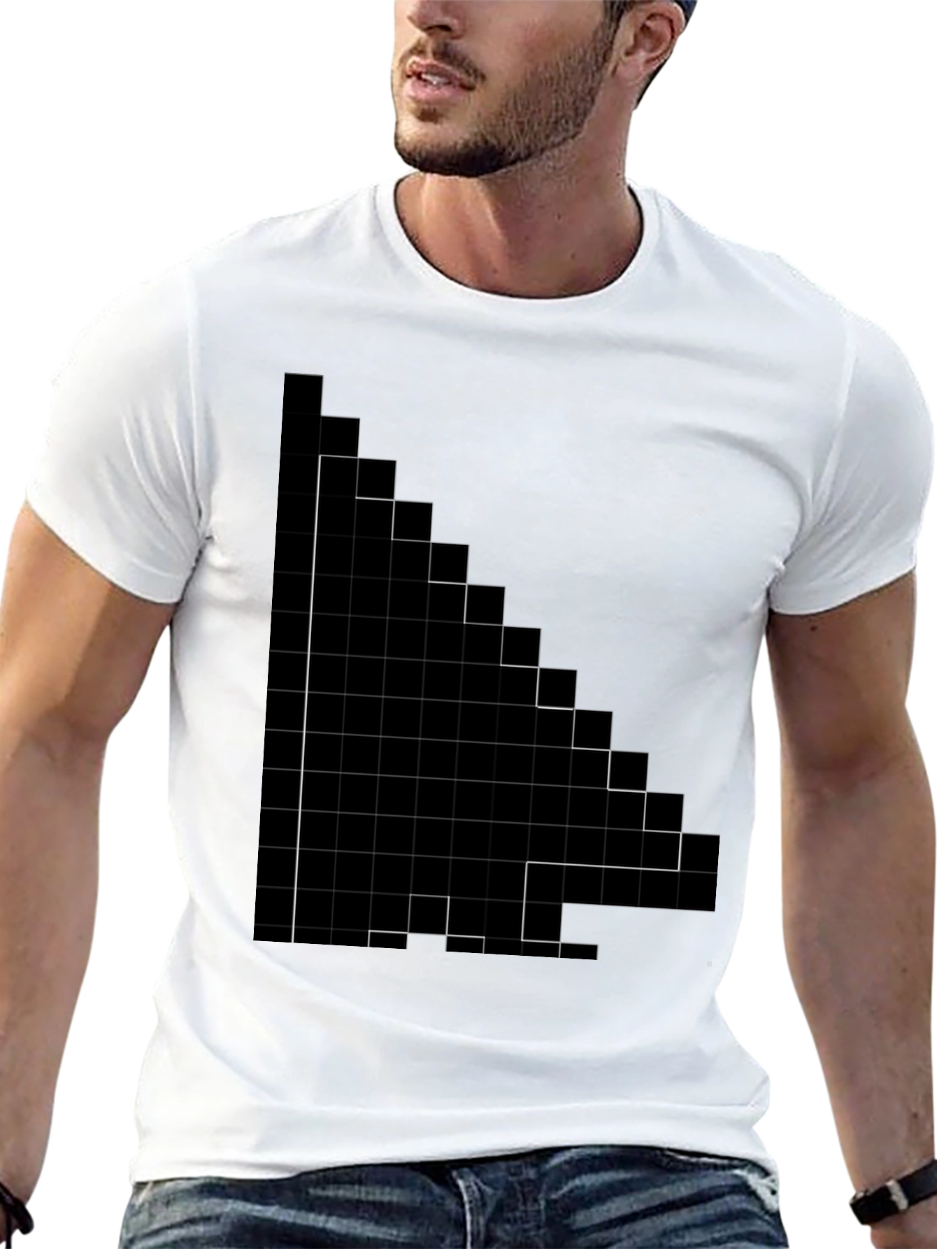 Pixel Arrow Black Tee - Retro Gaming Style