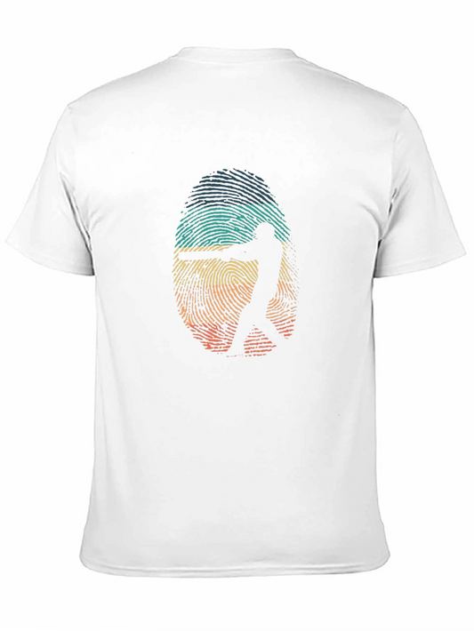 Ringer Fingerprint Gun Silhouette Graphic Tee