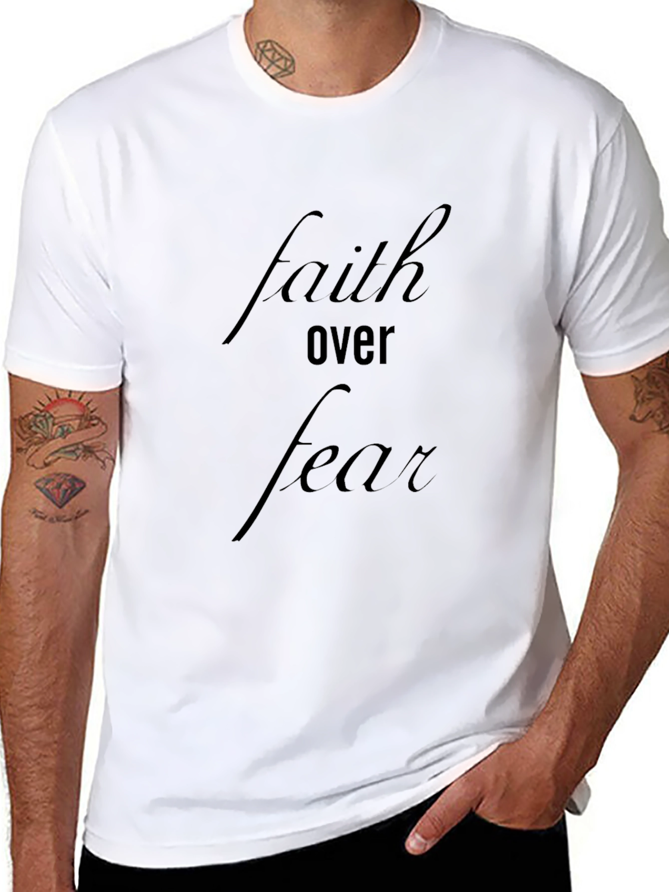 Faith Over Fear Black T-Shirt