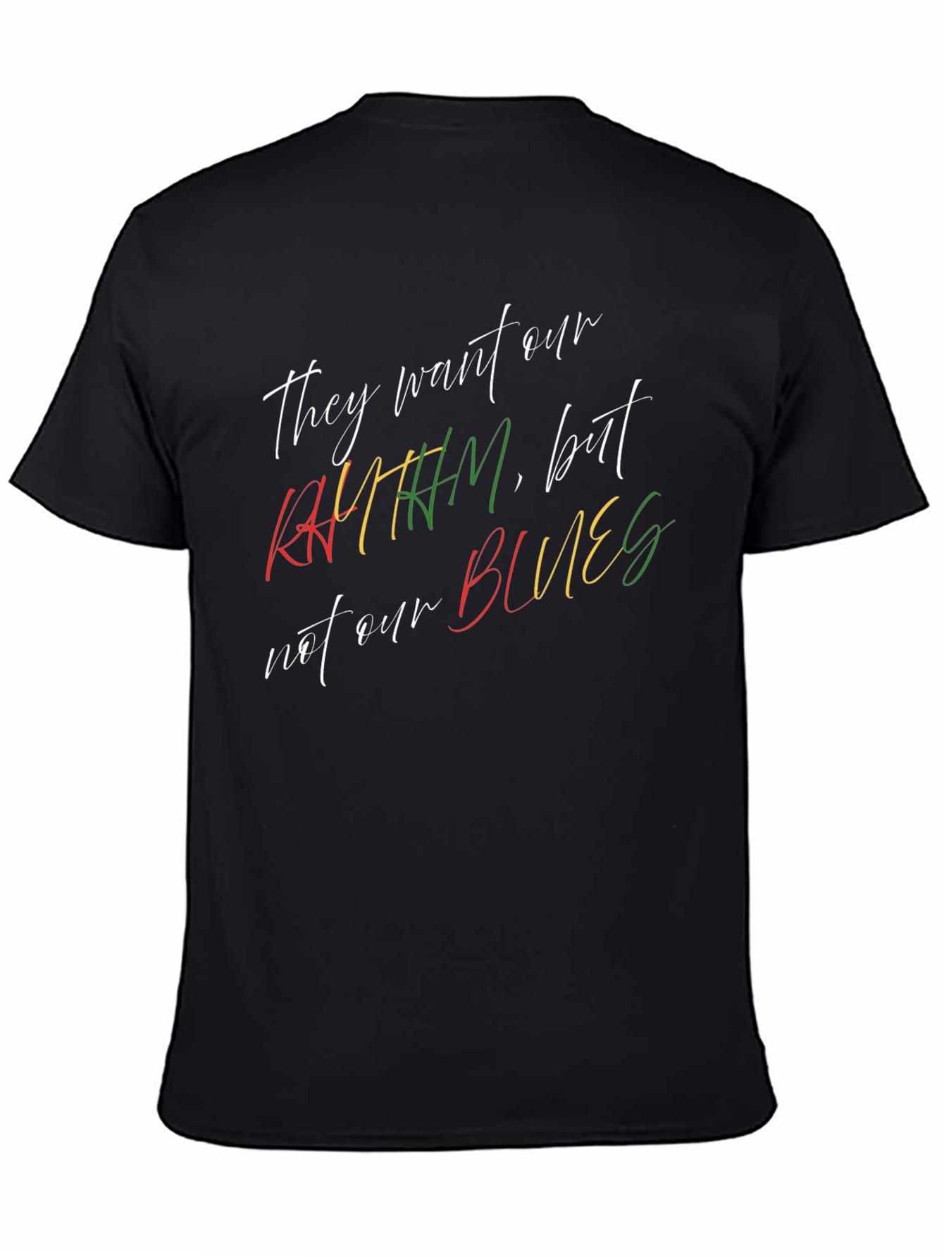 Rhythm & Blues Graphic Tee - Black Cotton T-Shirt