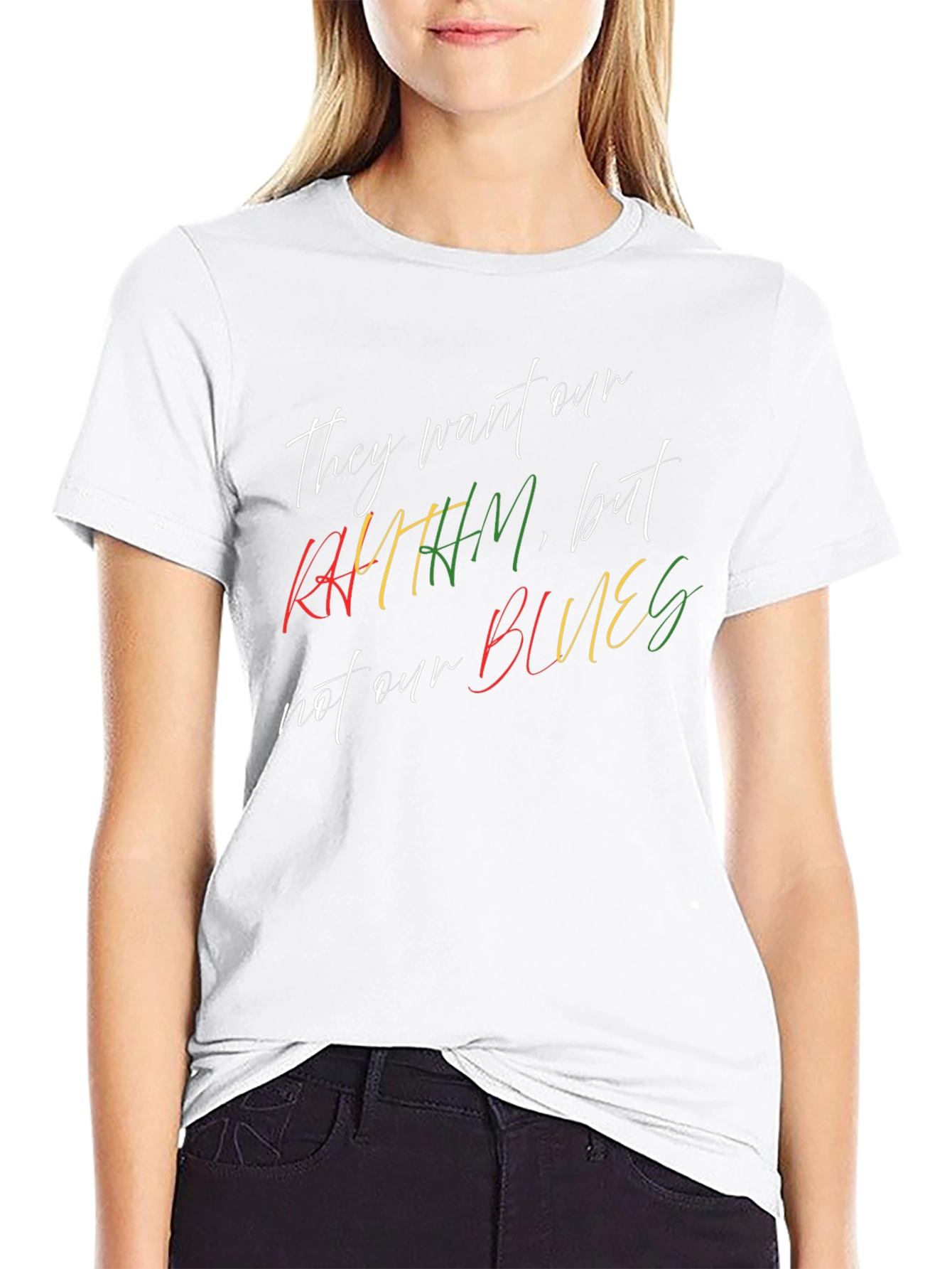 Rhythm & Blues Graphic Tee - Black Cotton T-Shirt
